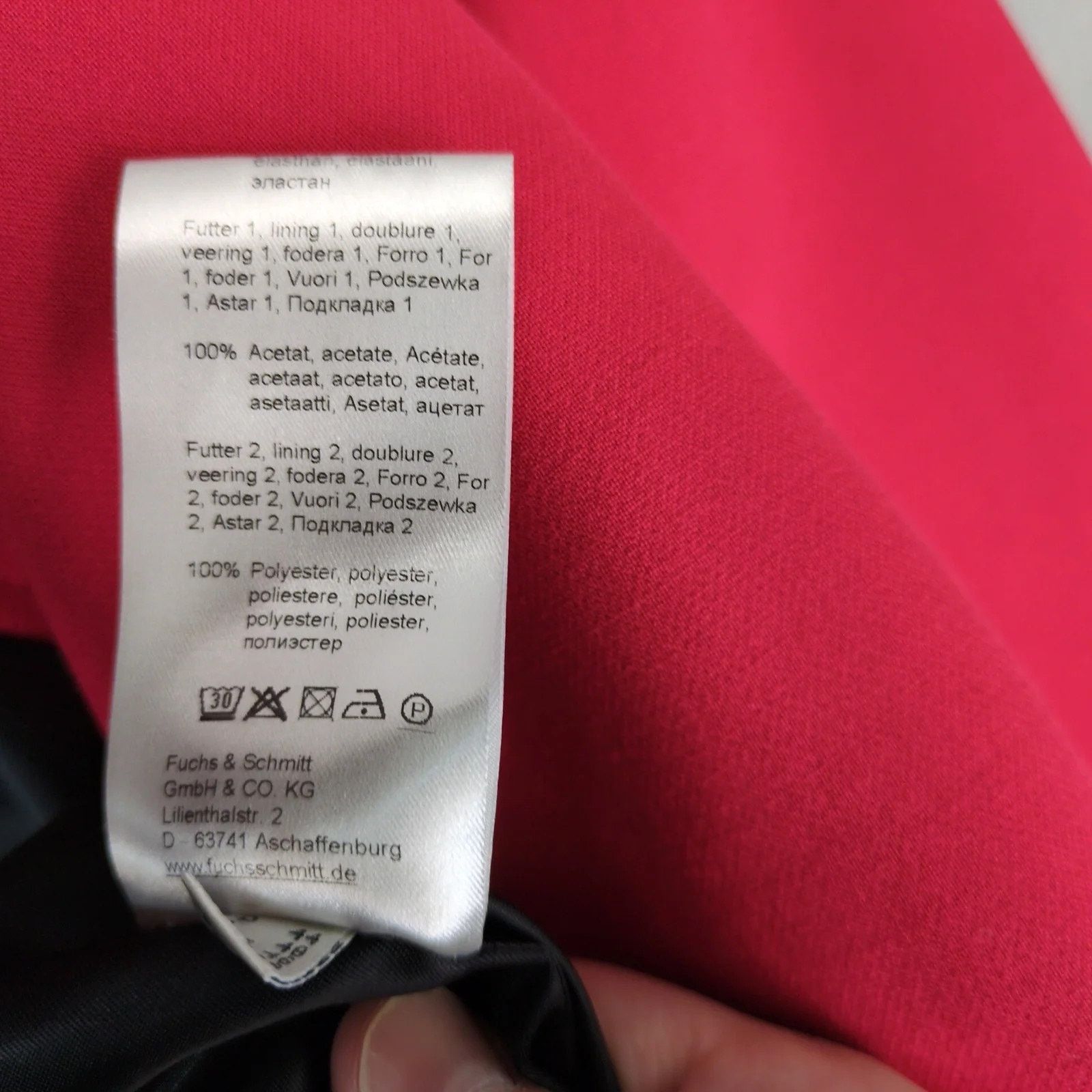 Other Fuchs Schmitt Red Pea Coat Jacket Women's US 14 Lined Button Size XL / US 12-14 / IT 48-50 - 10 Thumbnail