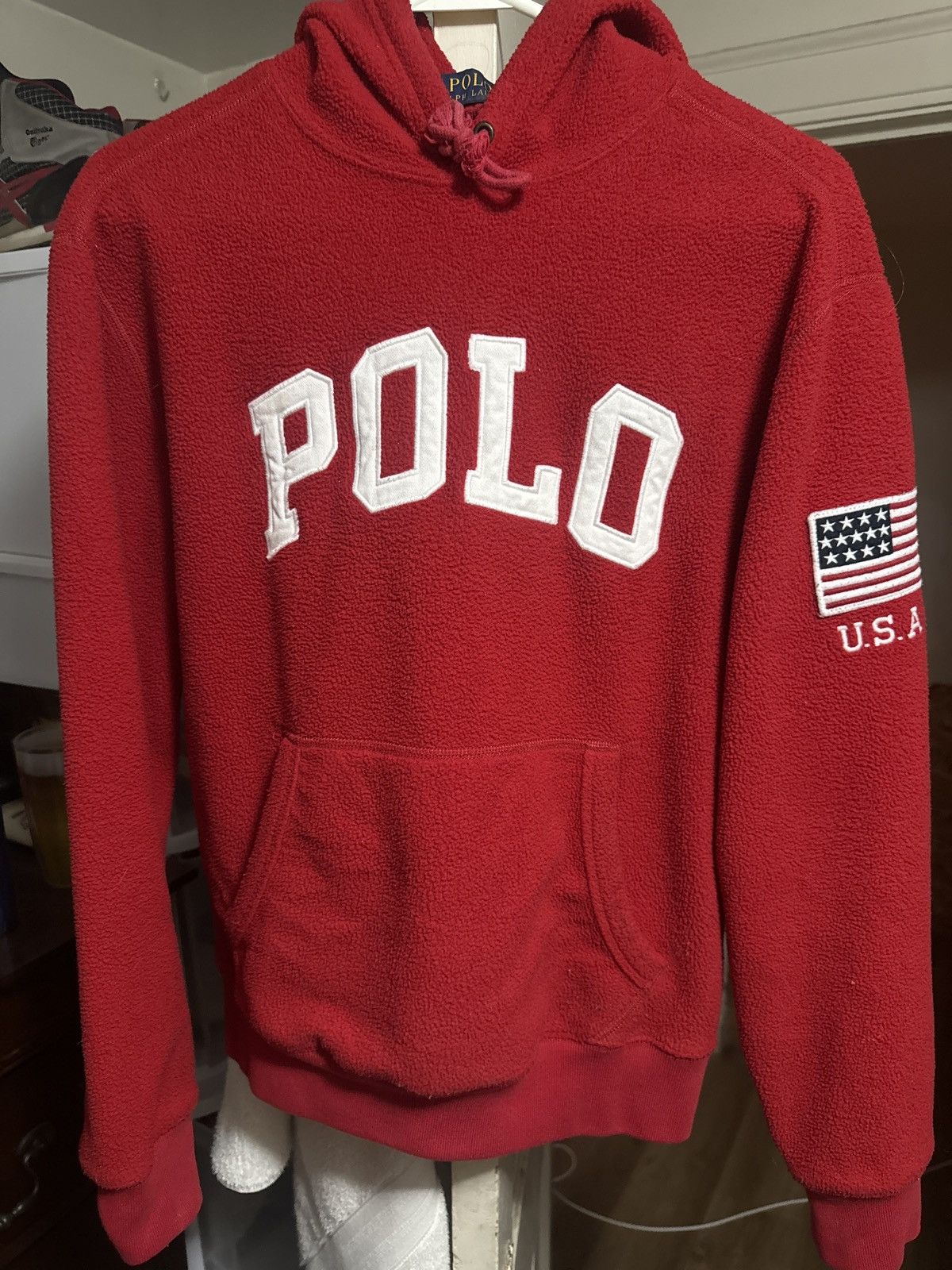 Polo Ralph Lauren Polo Ralph Lauren fleece hoodie with flag patch Size US S / EU 44-46 / 1 - 1 Thumbnail