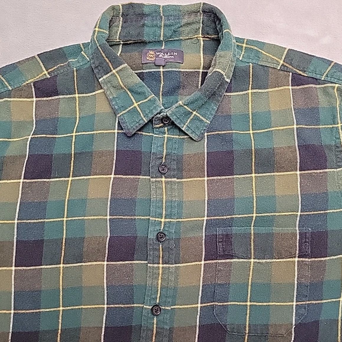 Vintage VINTAGE Wallin Brothers Shirt Mens 2XL Green Plaid Flannel Outdoor Work Casual Button-Up Collared Long Sleeve Cotton Size US XXL / EU 58 / 5 - 2 Thumbnail