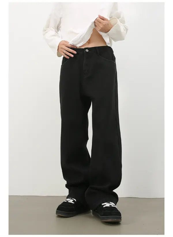 Japanese Brand Masuda x Miho Washed Vintage Loose Straight Black Jeans Size US 32 / EU 48 - 4 Thumbnail