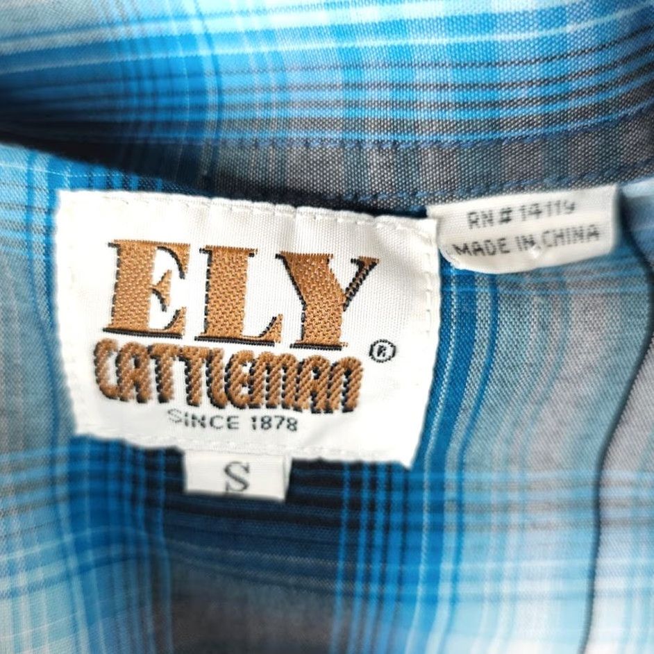 Vintage Ely Cattleman Western Shirt Mens Small Blue Cowboy Pearl Snap Shadow Plaid Shirt Mens Small Blue Cowboy Pearl Snap Shadow Plaid Size US S / EU 44-46 / 1 - 6 Thumbnail