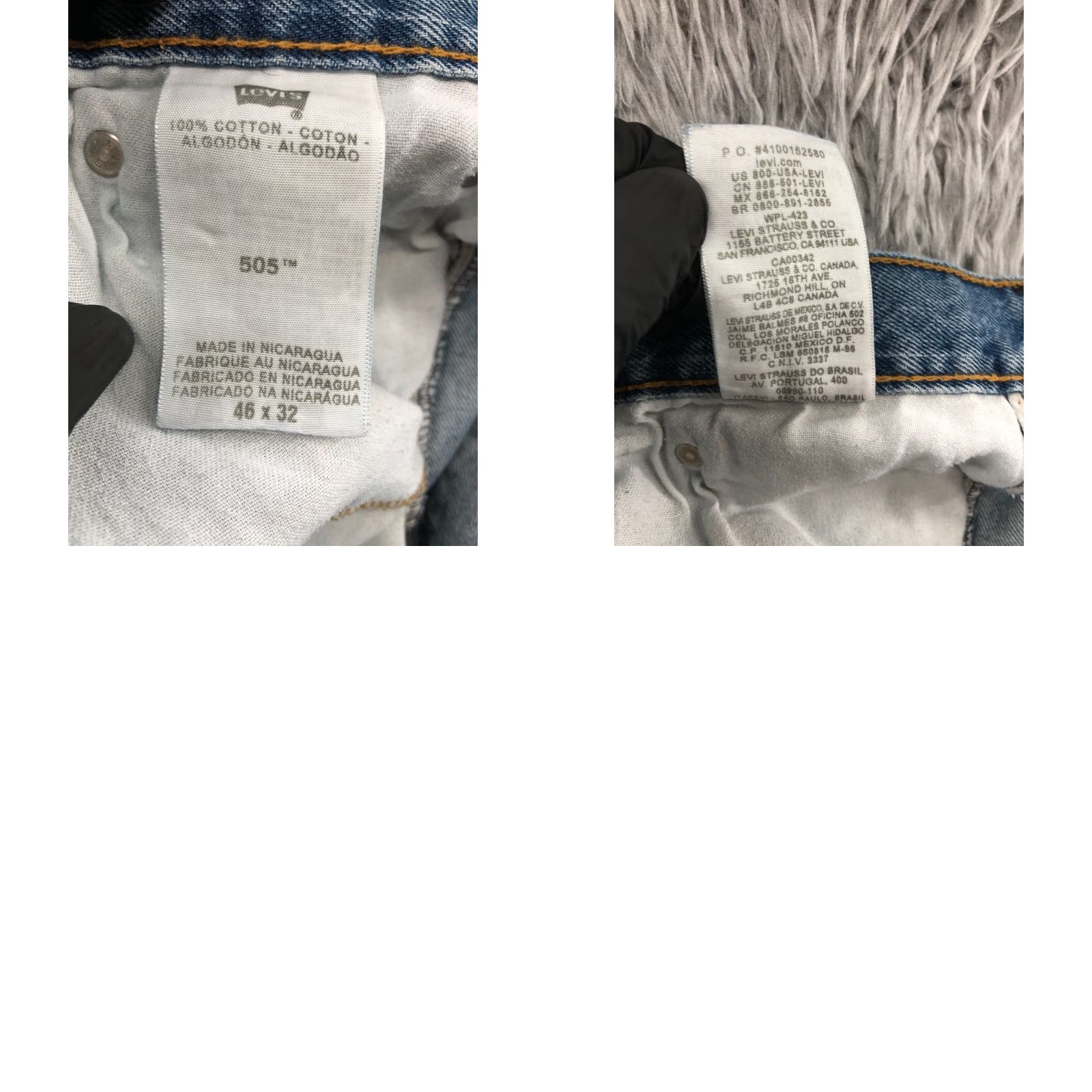 Levi's Levi's 505 Jeans Mens Regular Straight Denim Blue 46x32 Mid Rise 46 Waist 32 Inseam 5-Pocket Size US 30 / EU 46 - 9 Thumbnail