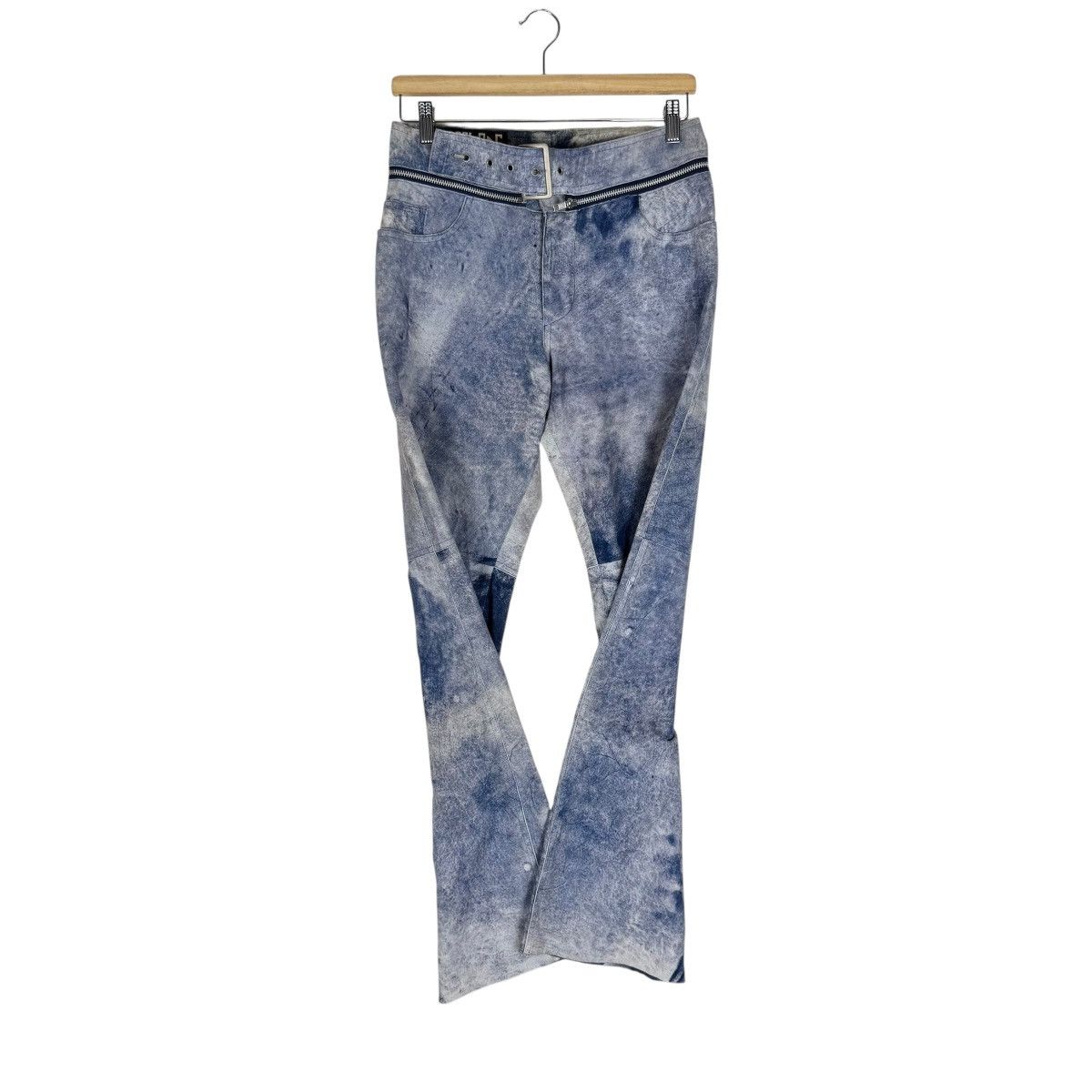 Jean Paul Gaultier 🔥JPG STONE WASHED SHEEPSKIN BIKERS PANTS Size US 30 / EU 46 - 1 Thumbnail