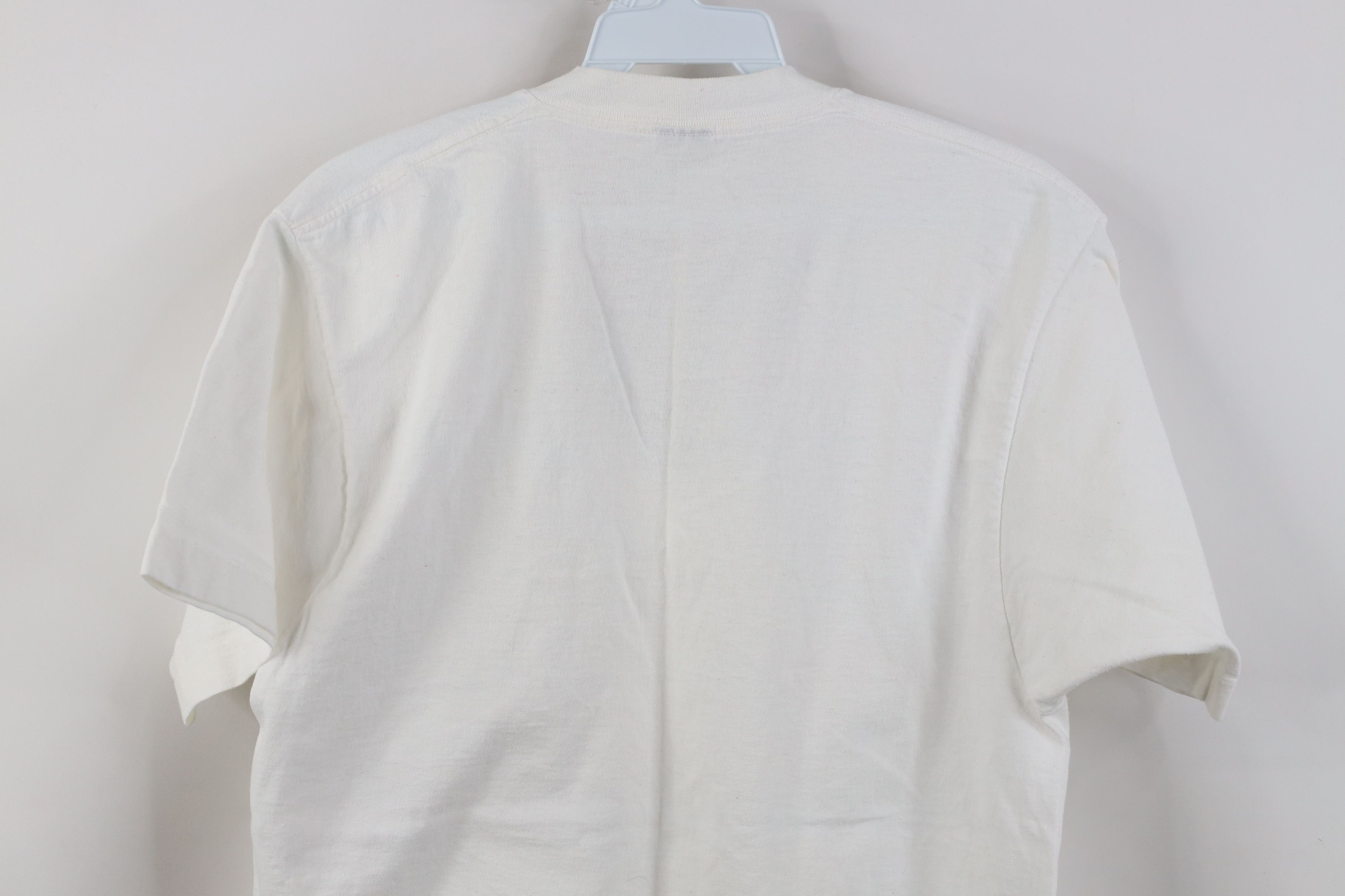 Vintage Vintage 80s 90s Streetwear Cotton V-Neck T-Shirt White USA Size US L / EU 52-54 / 3 - 10 Thumbnail