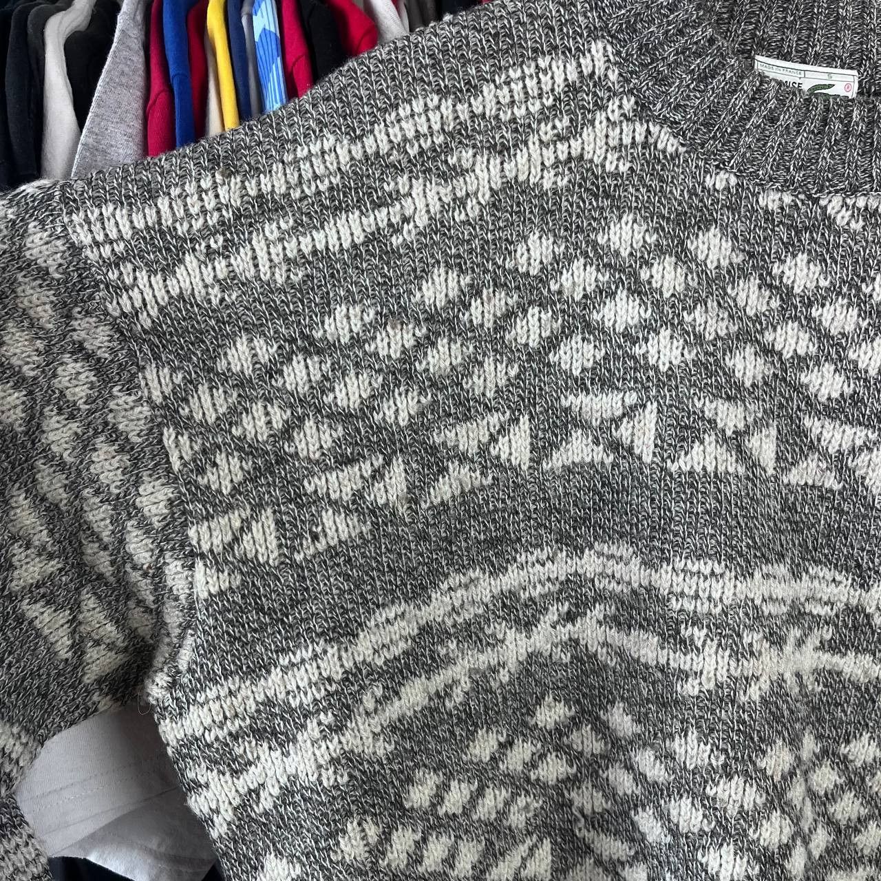 Lacoste 90s Lacoste Chemise Nordic Fair Isle Wool Knit Sweater Size US L / EU 52-54 / 3 - 8 Thumbnail