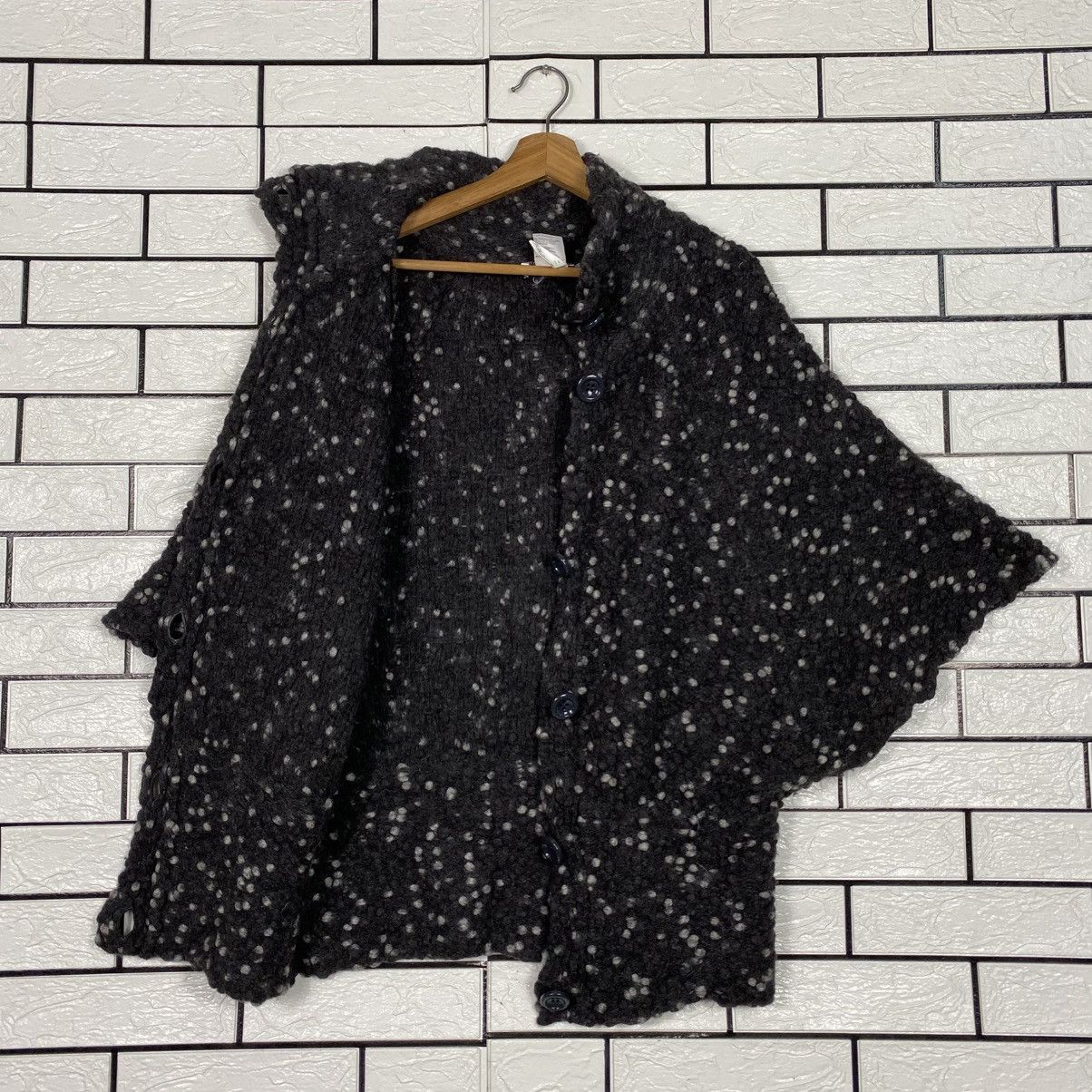 Japanese Brand 📌Vintage Wool Bat Jacket Herringbone Marisa Monti Italy Size US S / EU 44-46 / 1 - 12 Thumbnail