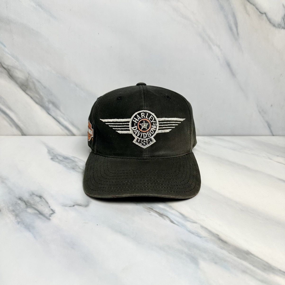 Vintage Harley Davidson Snapback Blockhat 90s