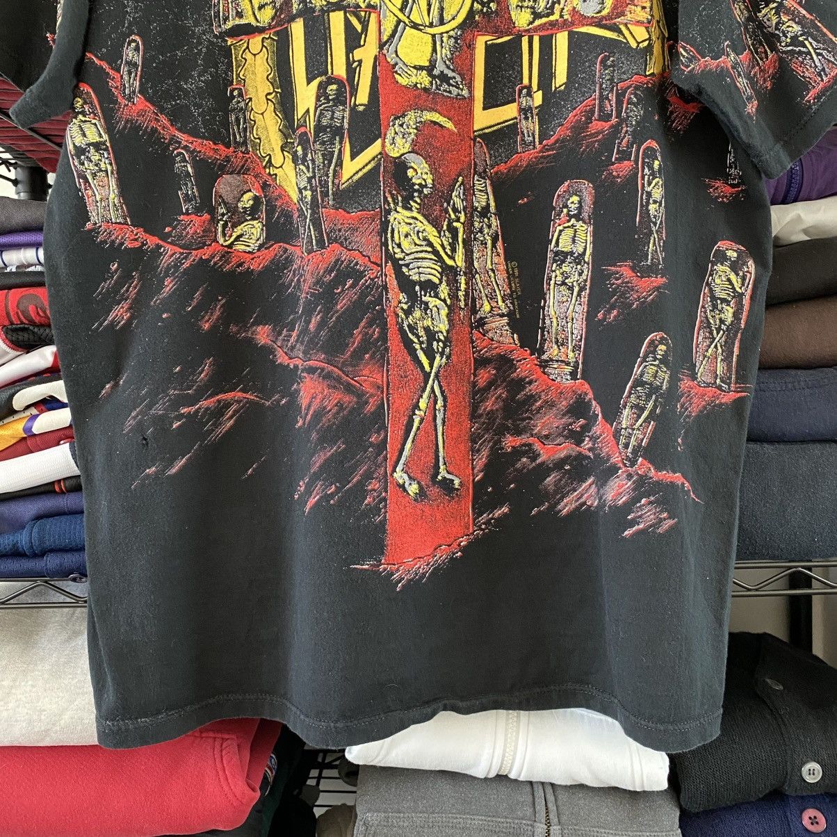 Jerzees Vintage Slayer T-Shirt All Over Print Seasons in the Abyss Size US XL / EU 56 / 4 - 7 Thumbnail