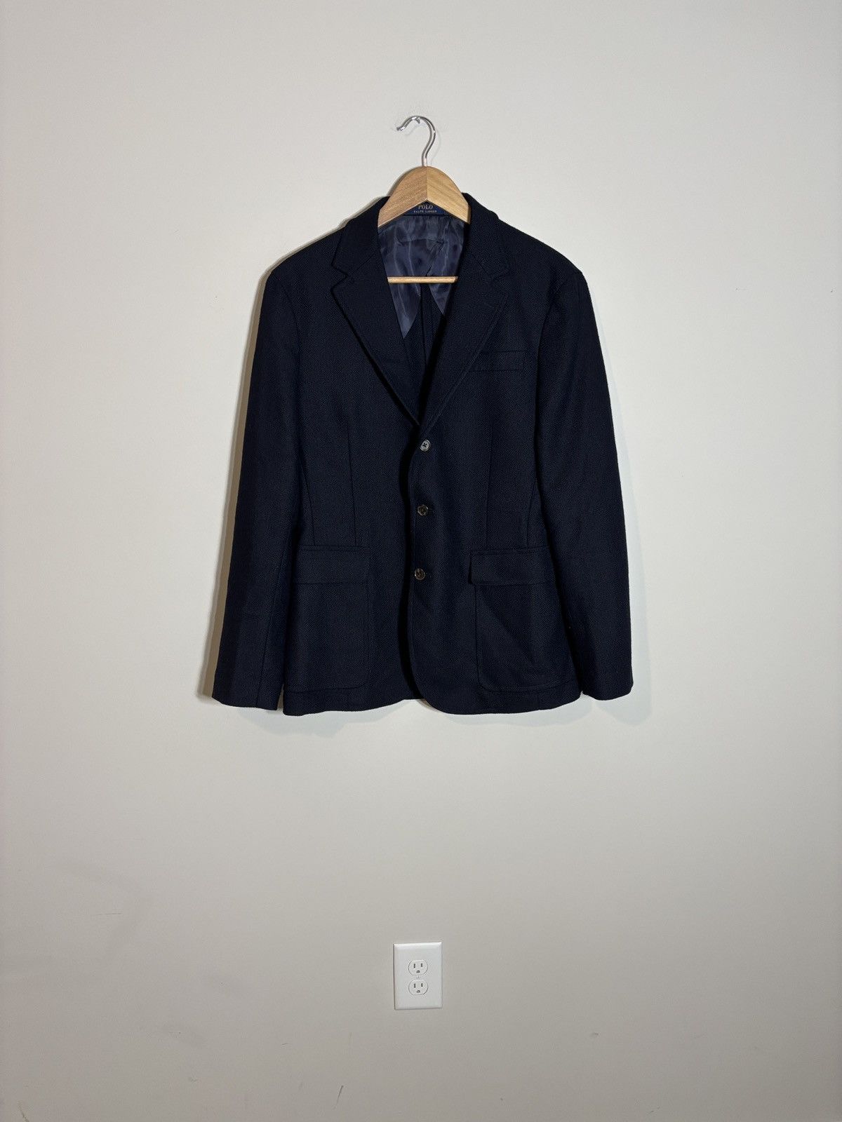 Polo Ralph Lauren Polo Ralph Lauren Soft Double Knit Suit Navy Blazer 3 Button Size US M / EU 48-50 / 2 - 1 Thumbnail