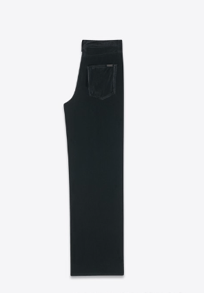 Saint Laurent Paris o1bcso1str1024 Wide Leg Pants in Black Size US 30 / EU 46 - 2 Thumbnail