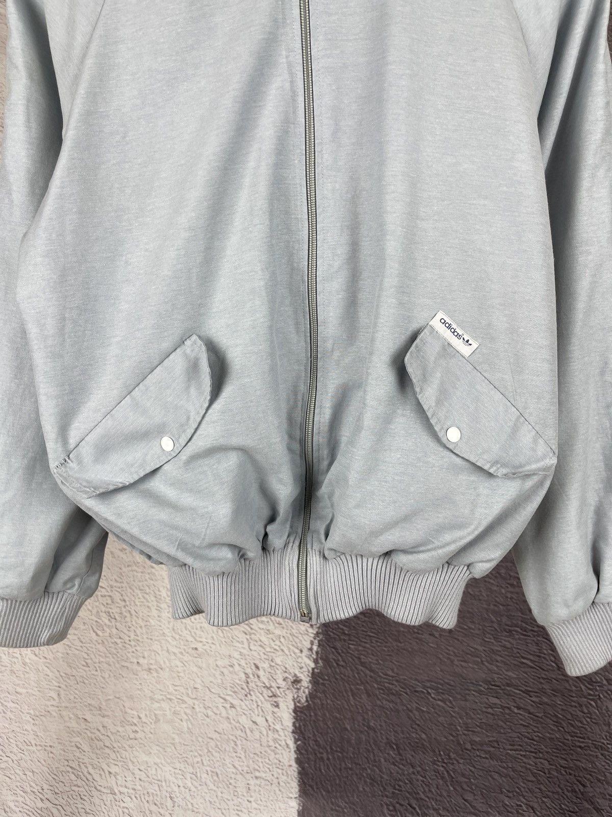 Adidas Adidas vintage 80s grey track top bomber jacket Size US M / EU 48-50 / 2 - 6 Thumbnail