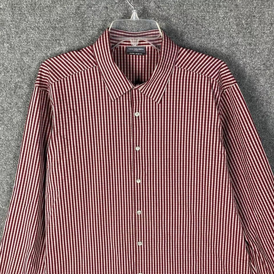Van Heusen Van Heusen Button Up Shirt Men's XL Slim Fit Flex Cotton Size US XL / EU 56 / 4 - 2 Thumbnail