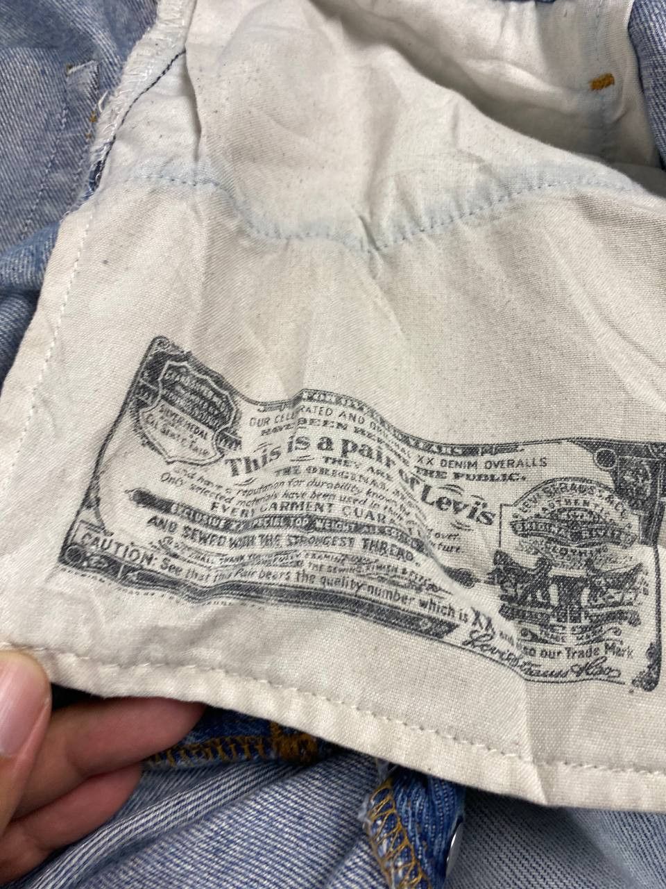 Levi's vintage levis 501xx distressed denim nice design Size US 44 / EU 60 - 15 Thumbnail