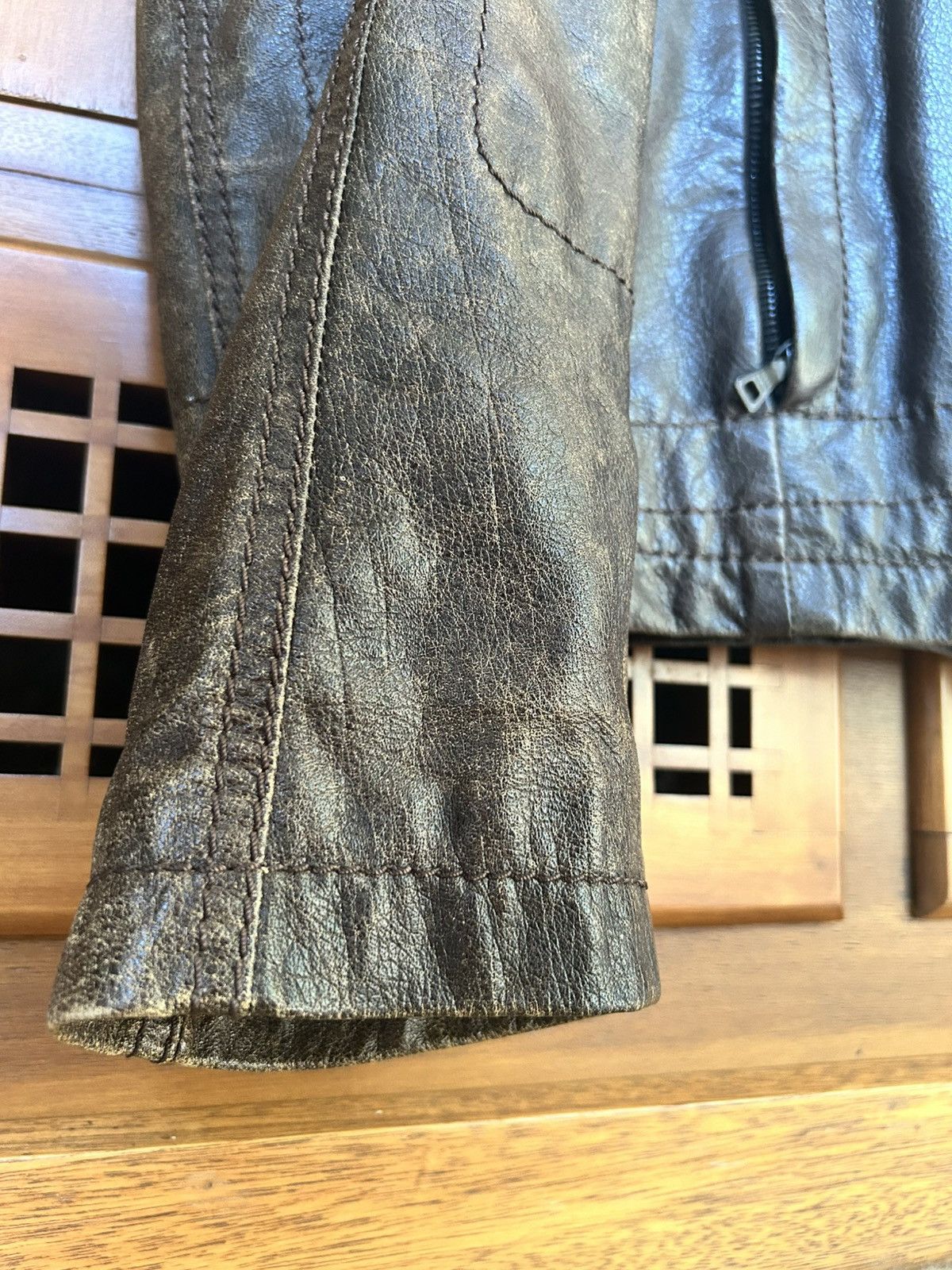 Prada Prada Leather Zip Motorcycle Jacket SYV058 Size US M / EU 48-50 / 2 - 4 Thumbnail