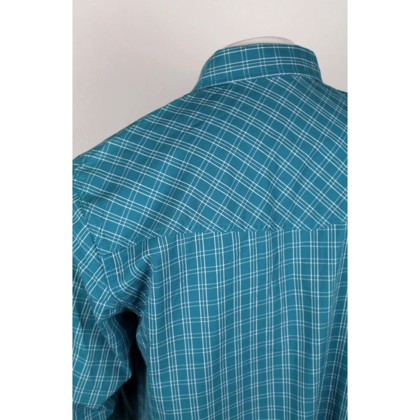 Wrangler Wrangler 20X Shirt Competition Advanced Comfort Long Sleeve XL Teal Mens Size US XL / EU 56 / 4 - 3 Thumbnail