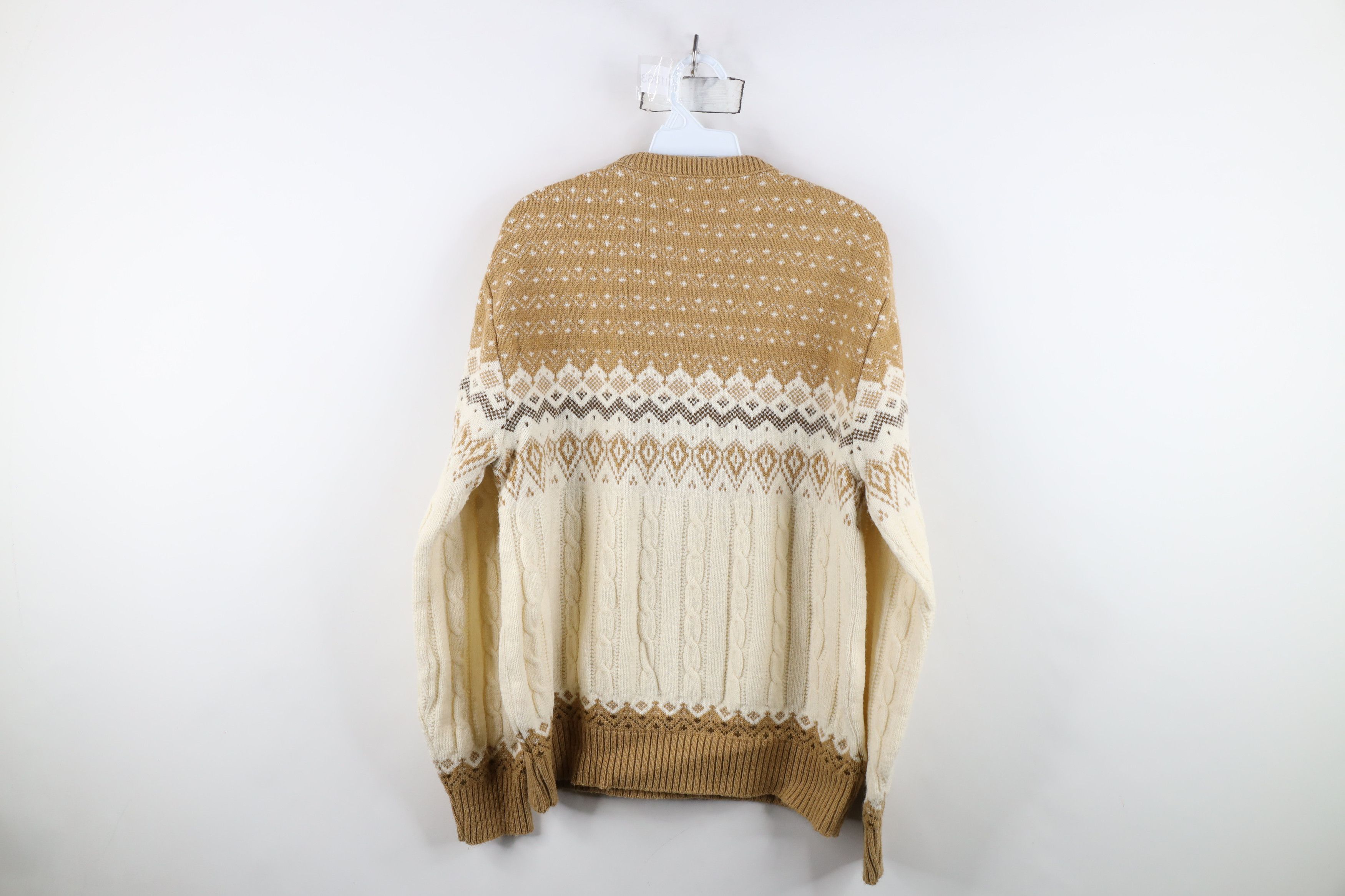 Vintage Vintage 70s Streetwear Cable Knit Crewneck Sweater USA Size US L / EU 52-54 / 3 - 7 Thumbnail
