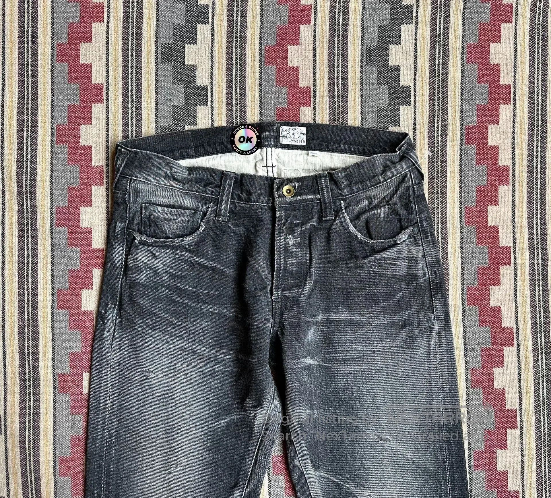 Prps Prps Noir Distressed Selvedge Black Jeans. Size US 32 / EU 48 - 3 Thumbnail