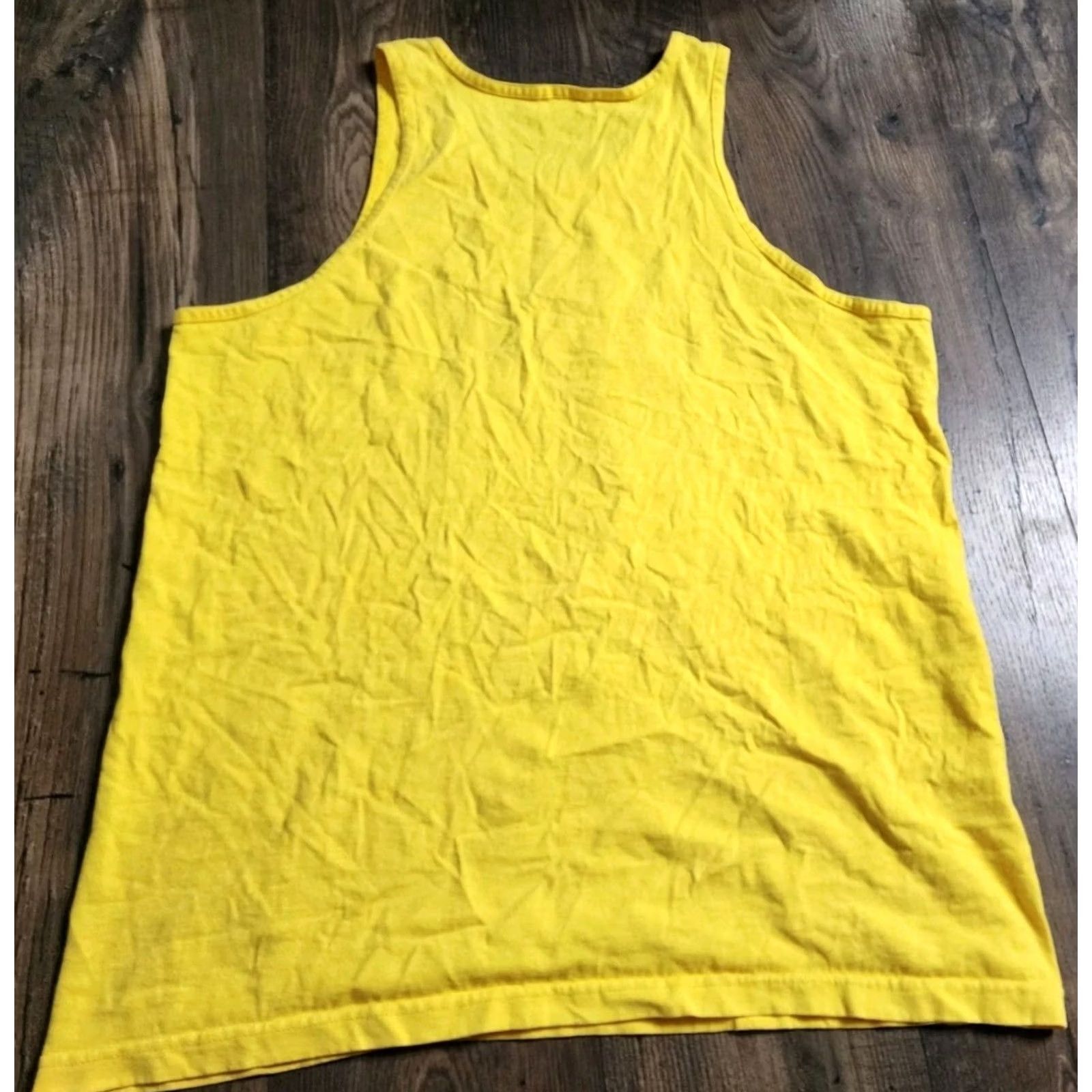 Vintage Mens XL Rocksmith Tank top Shirt Distressed Yellow Cotton Sleeveless Round Neck Size US XL / EU 56 / 4 - 4 Thumbnail