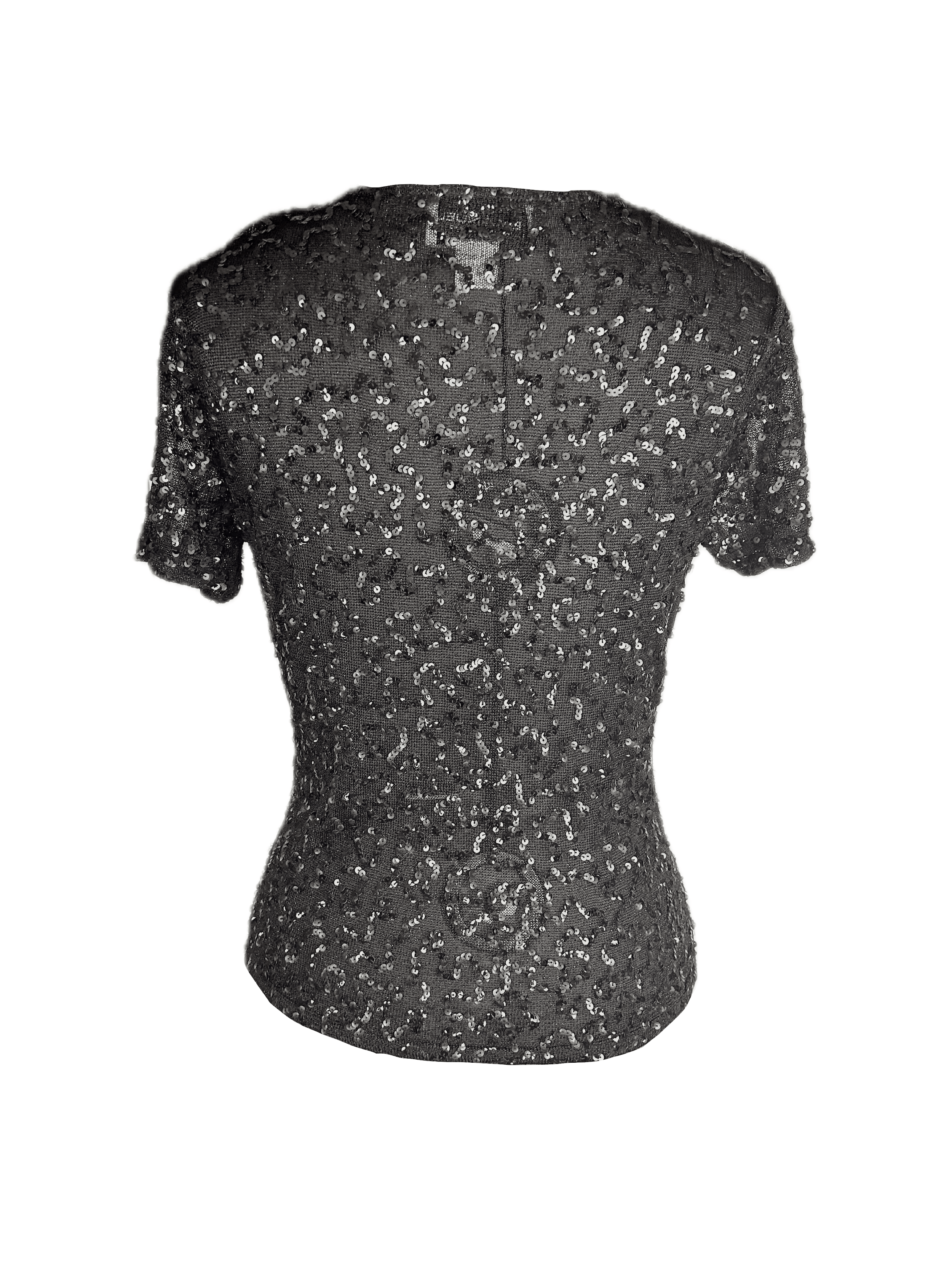 Emanuel Ungaro Emanuel Ungaro Sheer Sequin Blouse Size S / US 4 / IT 40 - 4 Thumbnail