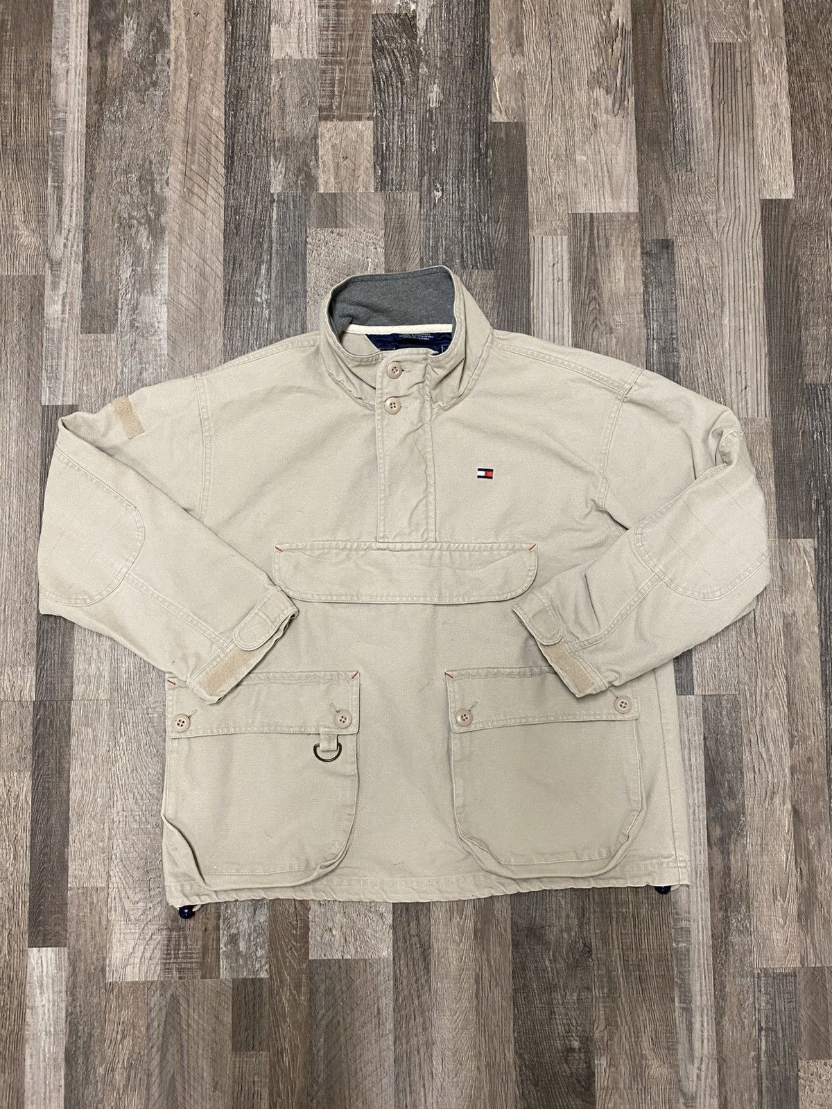 Tommy Hilfiger Vintage 90’s Tommy Hilfiger Canvas Anorak Pullover Jacket Size US L / EU 52-54 / 3 - 1 Thumbnail