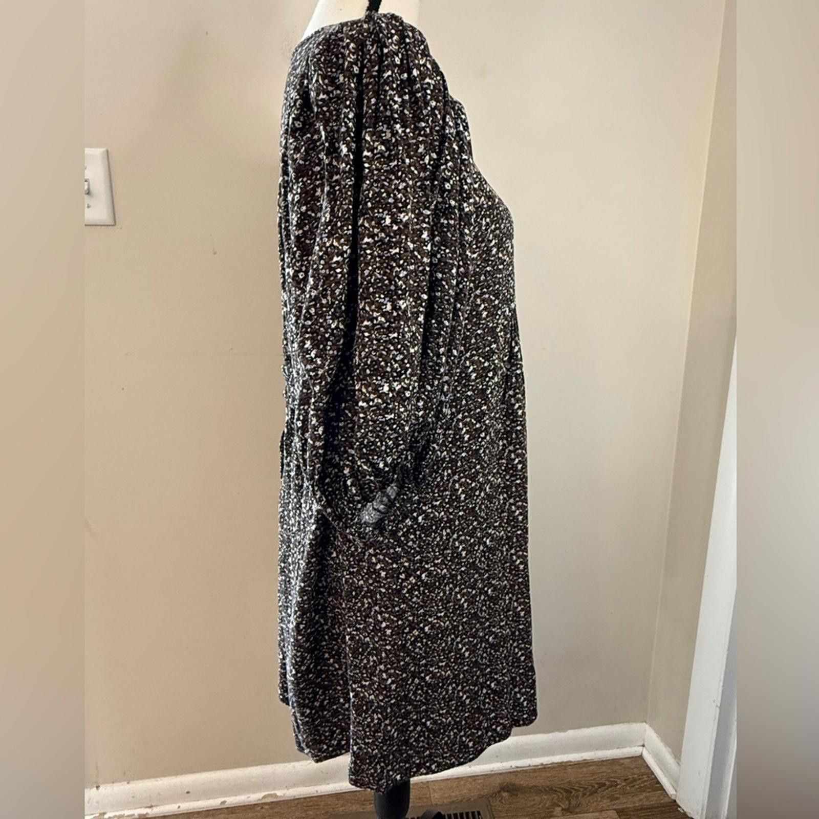 Other & Other Stories floral prairie dress brown blue white SZ 4 Size S / US 4 / IT 40 - 2 Thumbnail