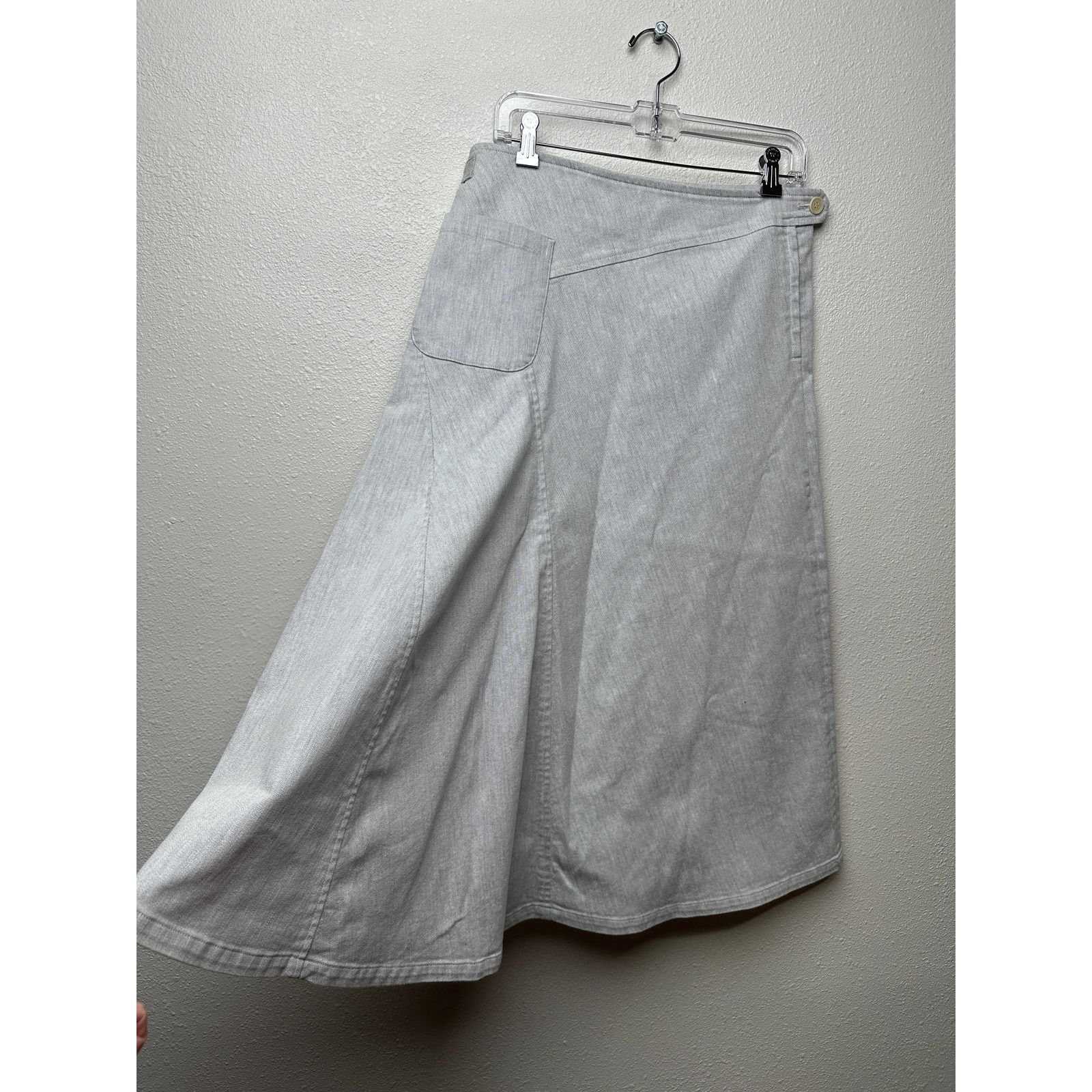 Y's Y's Skirt Gray Womens US S Wrap Midi Size 27" / US 4 / IT 40 - 6 Thumbnail