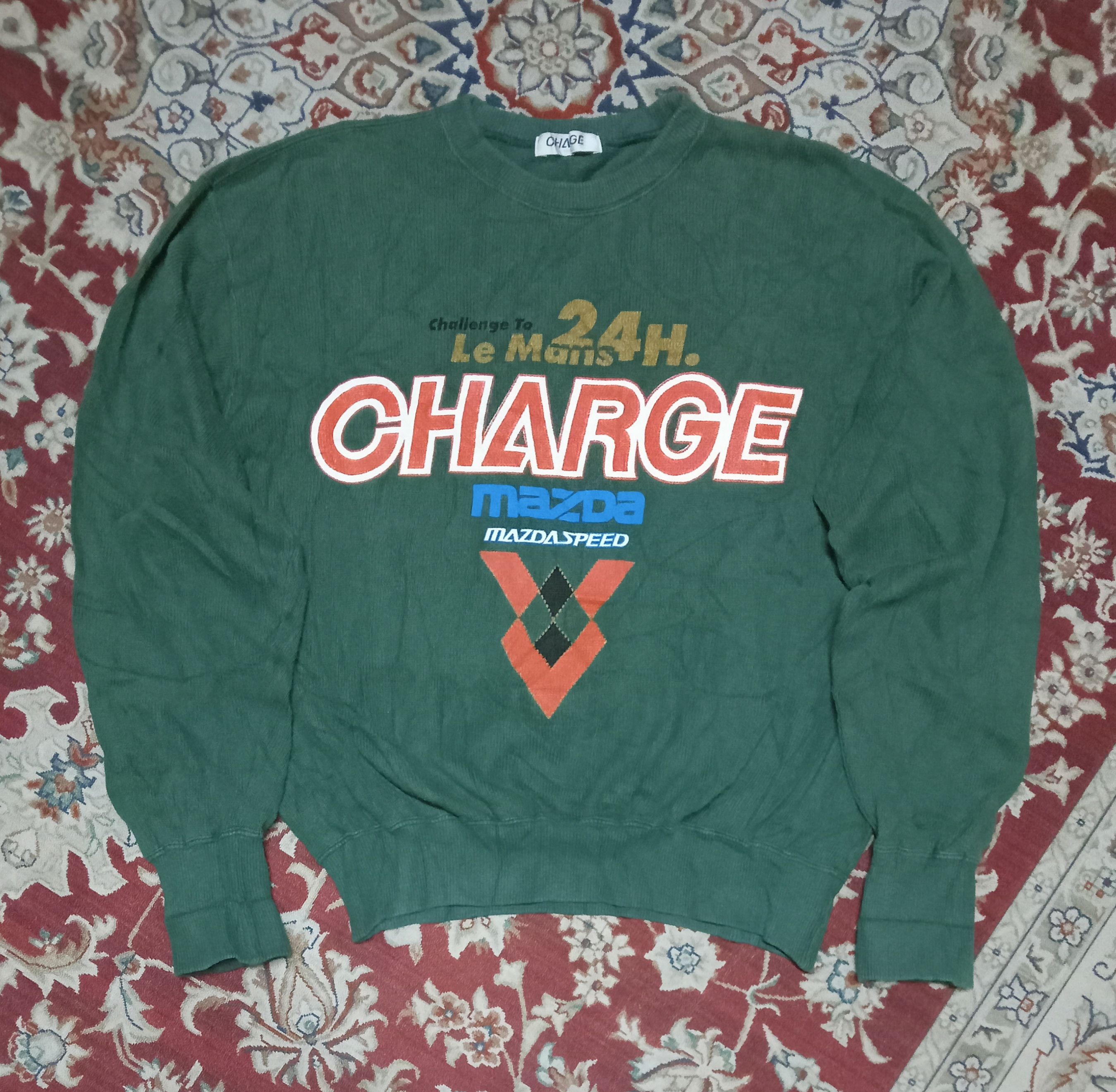 Vintage Vintage Rare Challenge To Le Mans 24h Charge Mazda Crewneck Size US L / EU 52-54 / 3 - 1 Thumbnail