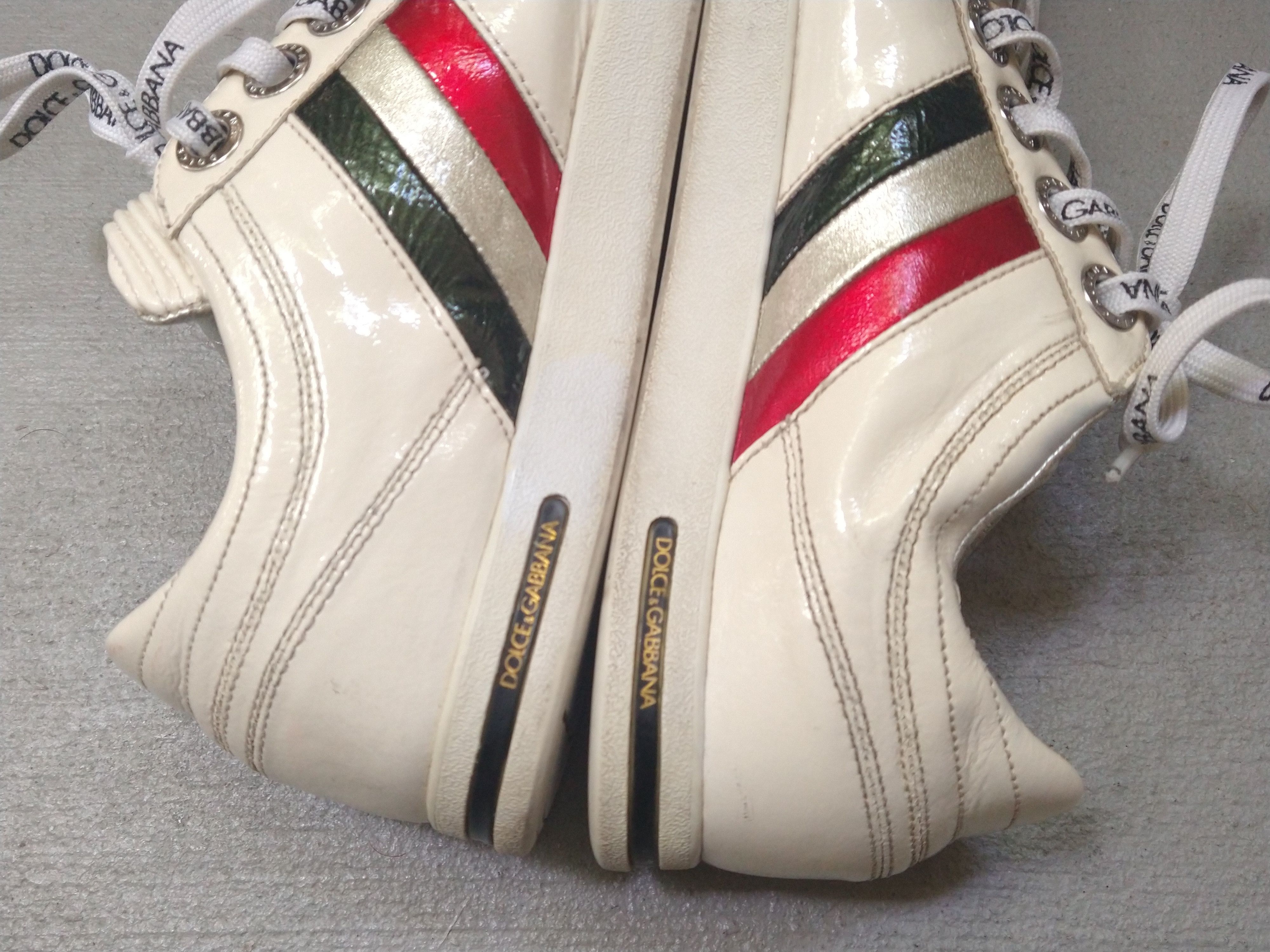 Dolce & Gabbana × Vintage Dolce & Gabbana Sneakers Size 9.5 White Patent Leather Y2K Size US 9.5 / EU 42-43 - 14 Thumbnail