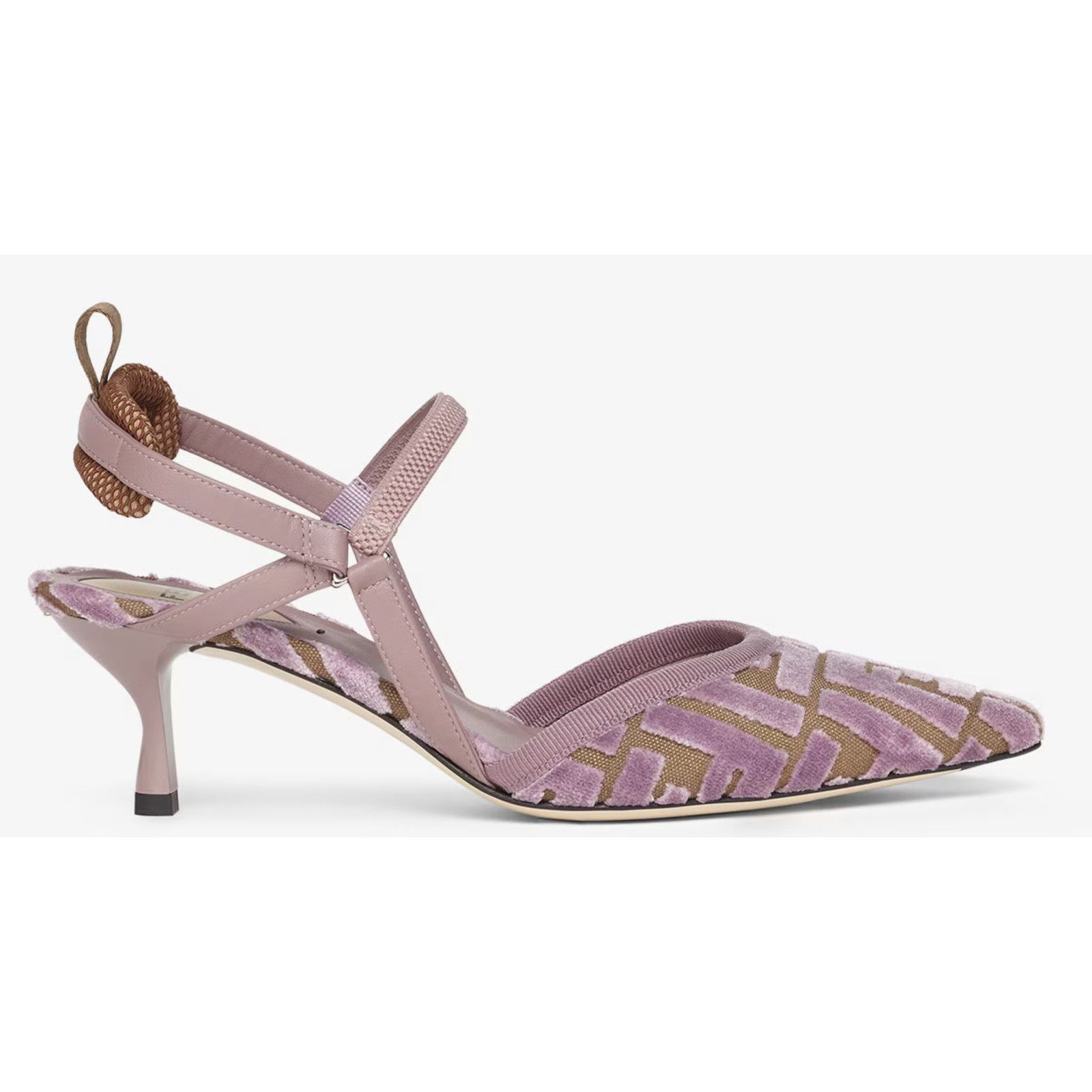 Fendi Fendi Colibri Lite Mauve Pink FF Logo Pointed Slingback 55 Size US 9 / IT 39 - 1 Thumbnail