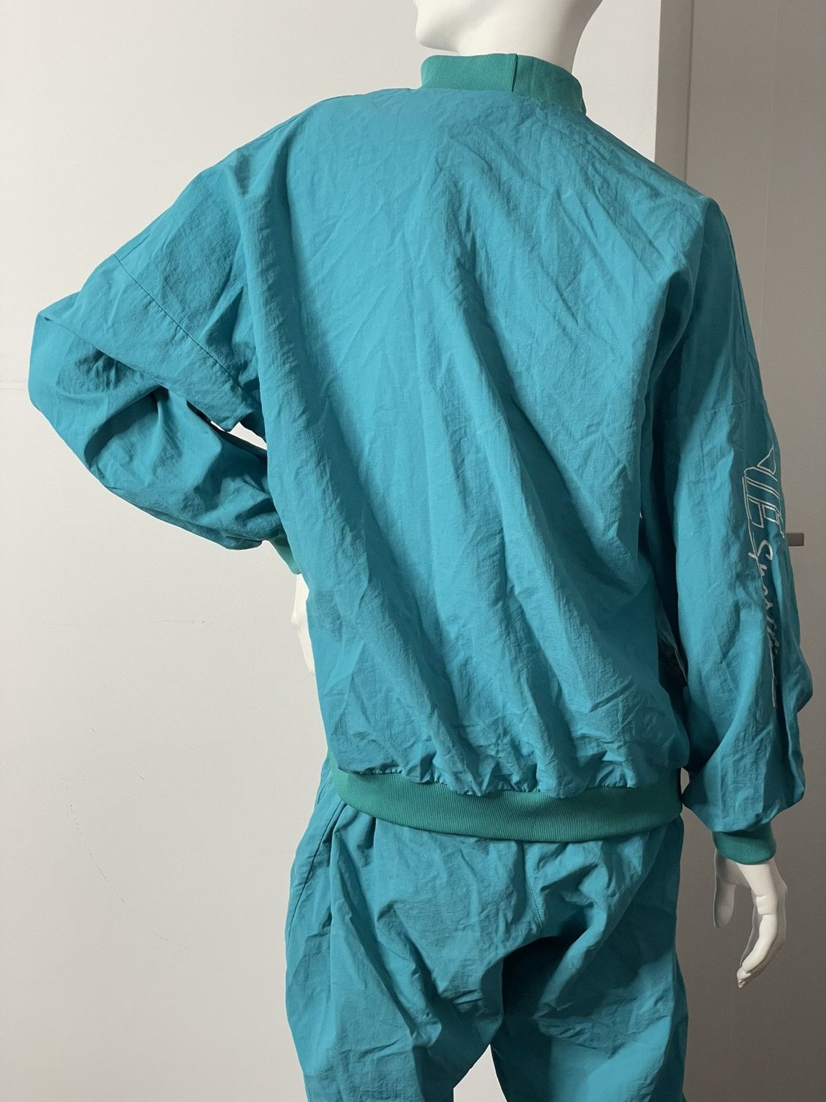 Vintage Vintage plain turquoise tracksuits street wear y2k Size 32" / US 10 / IT 46 - 12 Thumbnail