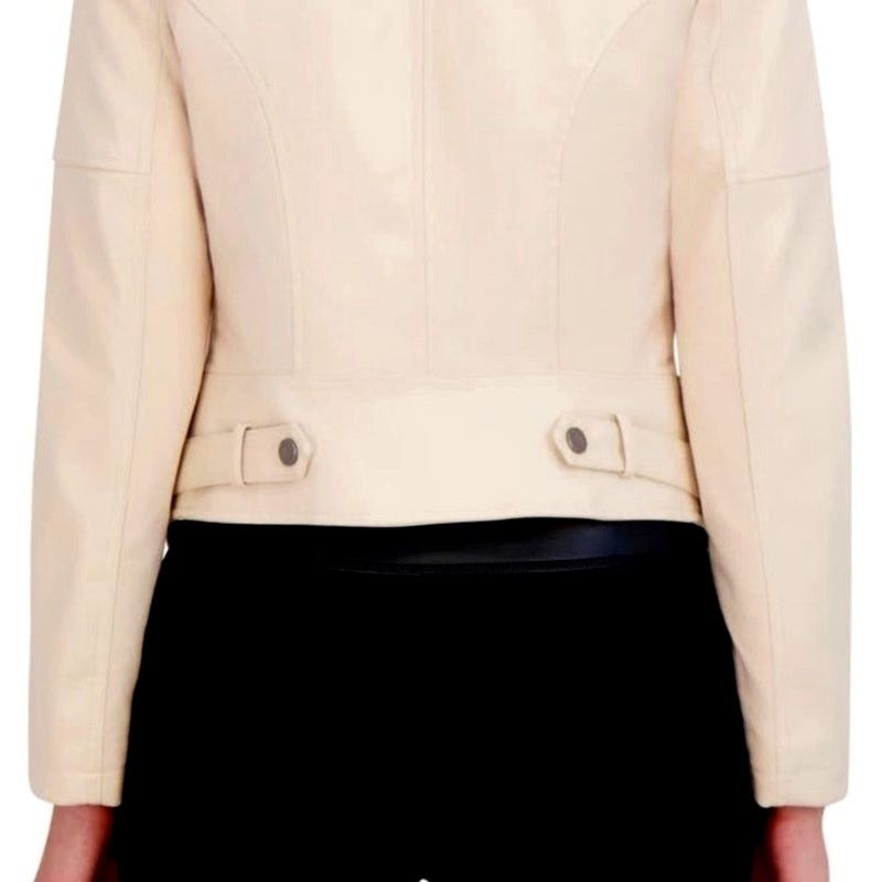 Other Ookie & Lala Faux Leather Mix Quilt Drape Jacket - Stone - L Size L / US 10 / IT 46 - 3 Thumbnail