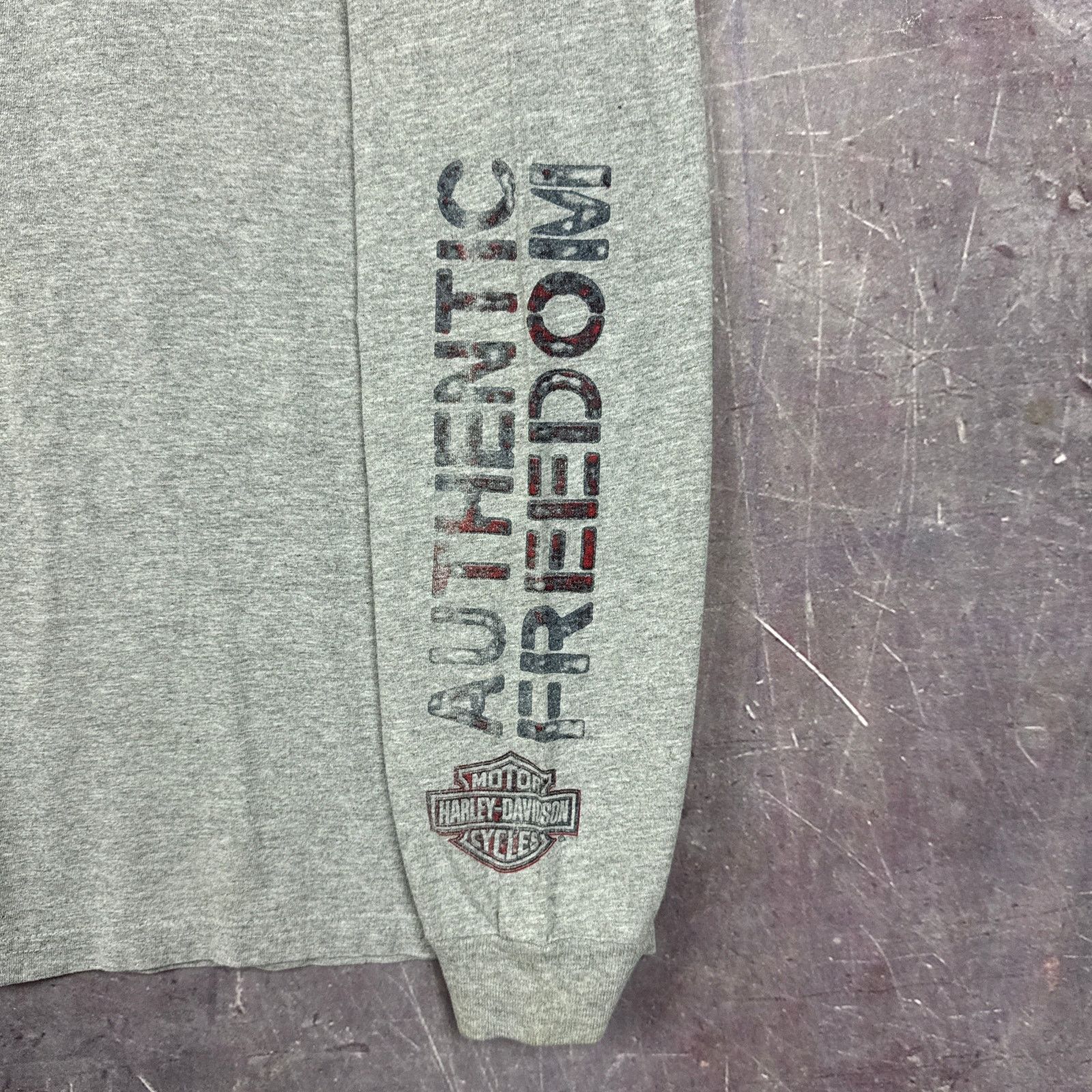 Harley Davidson × Vintage 00s Gray Harley Davidson Ohio Racing Graphic LS Shirt L 3073 Size US L / EU 52-54 / 3 - 5 Thumbnail
