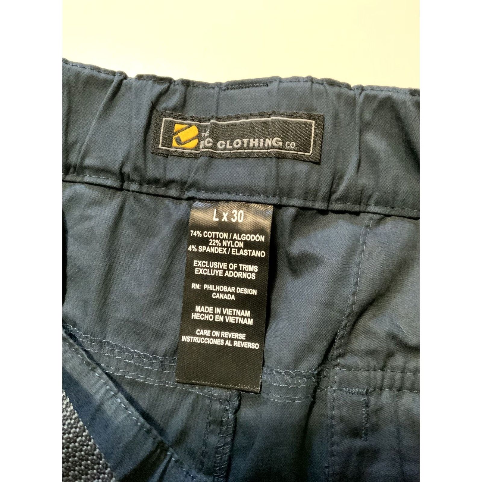 Vintage VINTAGE BC Clothing Cargo Utility Hiking Belted Navy Performance Shorts Sz.L Men Baggy Blue Outdoor 90s Size US 33 - 5 Thumbnail