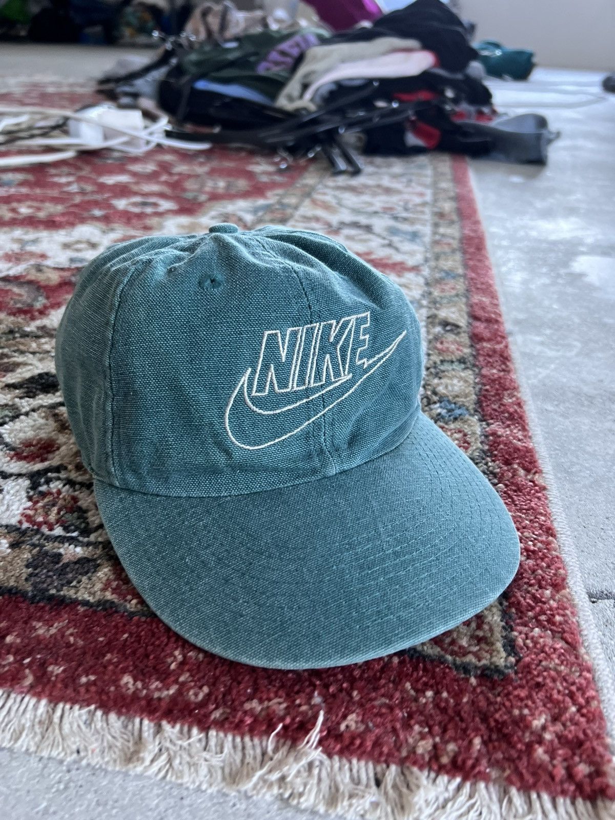 Nike × Vintage 90s Vintage Nike Cap Canvas Faded Size ONE SIZE - 4 Thumbnail