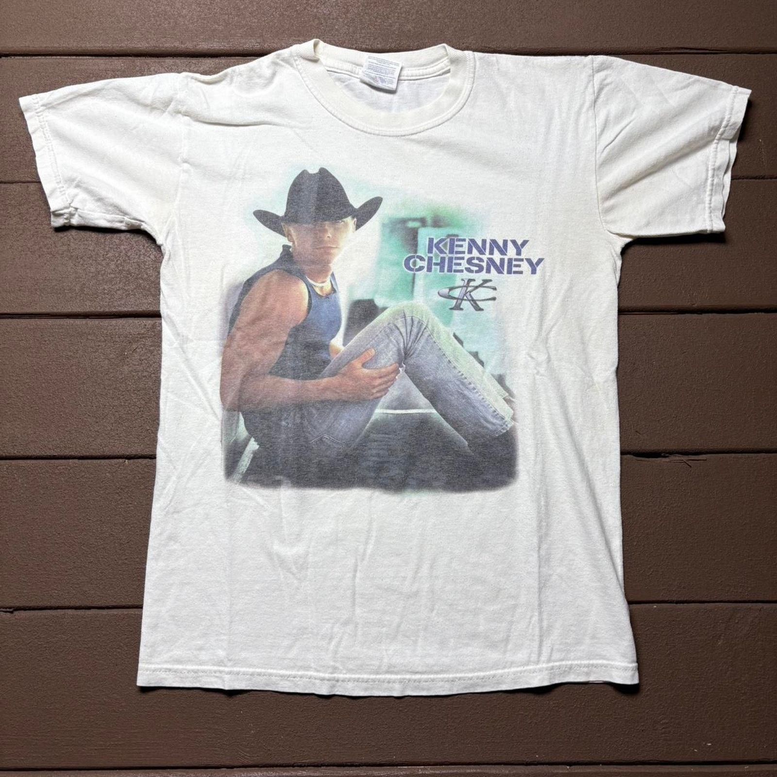 Jerzees White 2003 Kenny Chesney Country Shirt Size US S / EU 44-46 / 1 - 1 Thumbnail