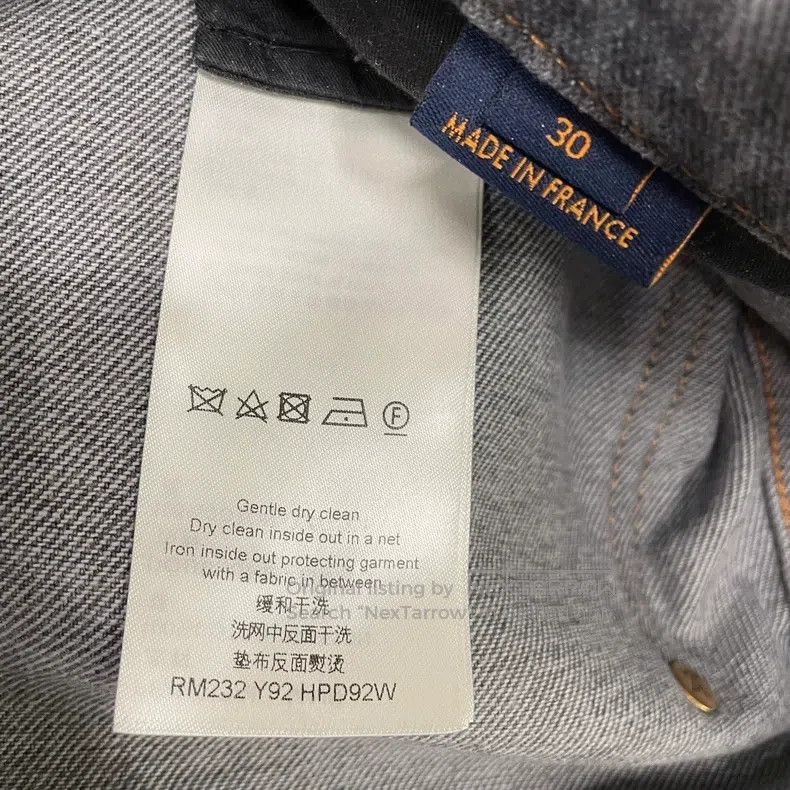 Louis Vuitton Louis Vuitton Irregular black and grey jeans with full log Size US 30 / EU 46 - 7 Thumbnail
