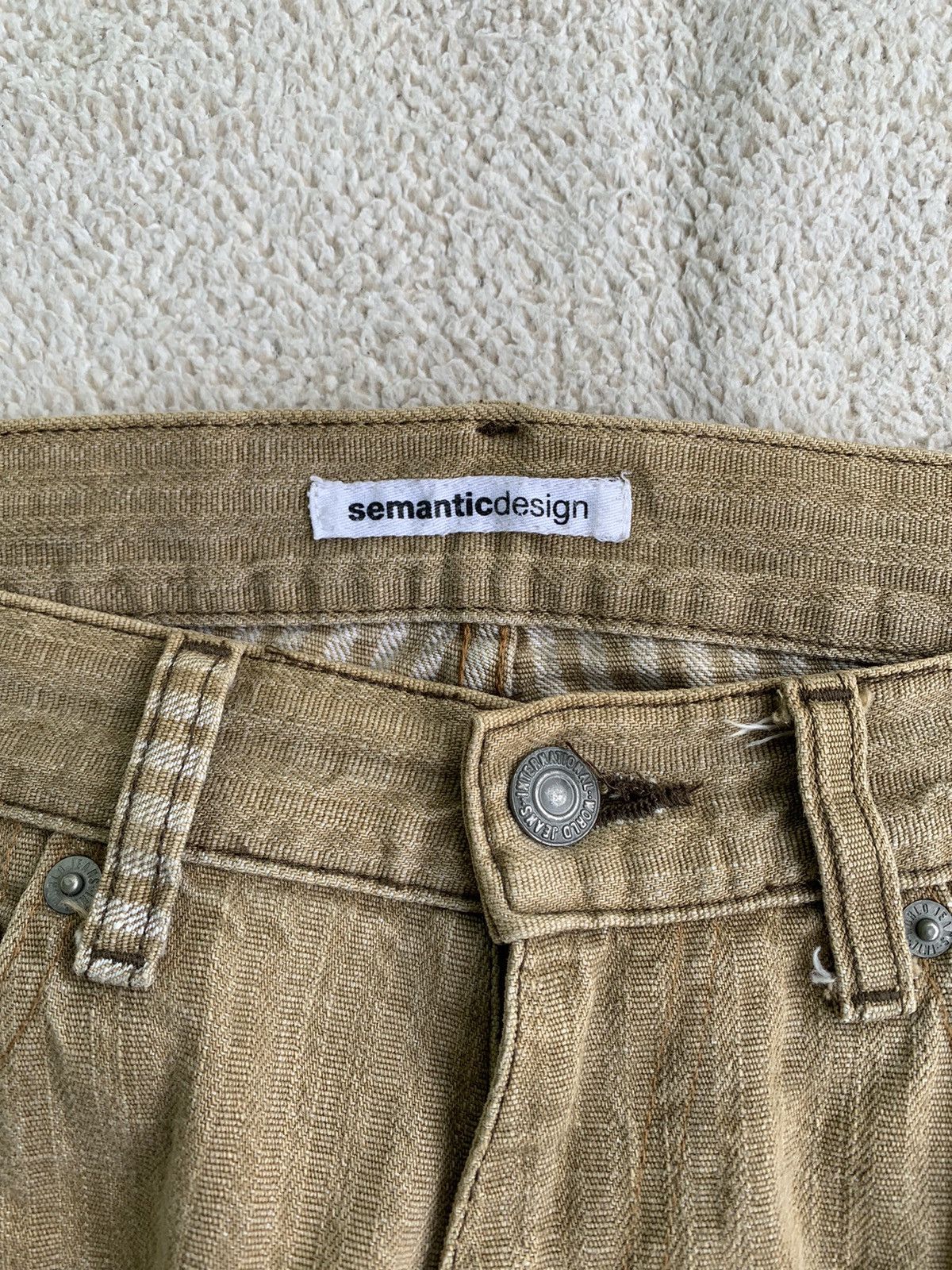 If Six Was Nine × Le Grande Bleu (L.G.B.) × semanticdesign VTG 00s Semantic Design Dirty Washed Denim Pants Size US 30 / EU 46 - 5 Thumbnail