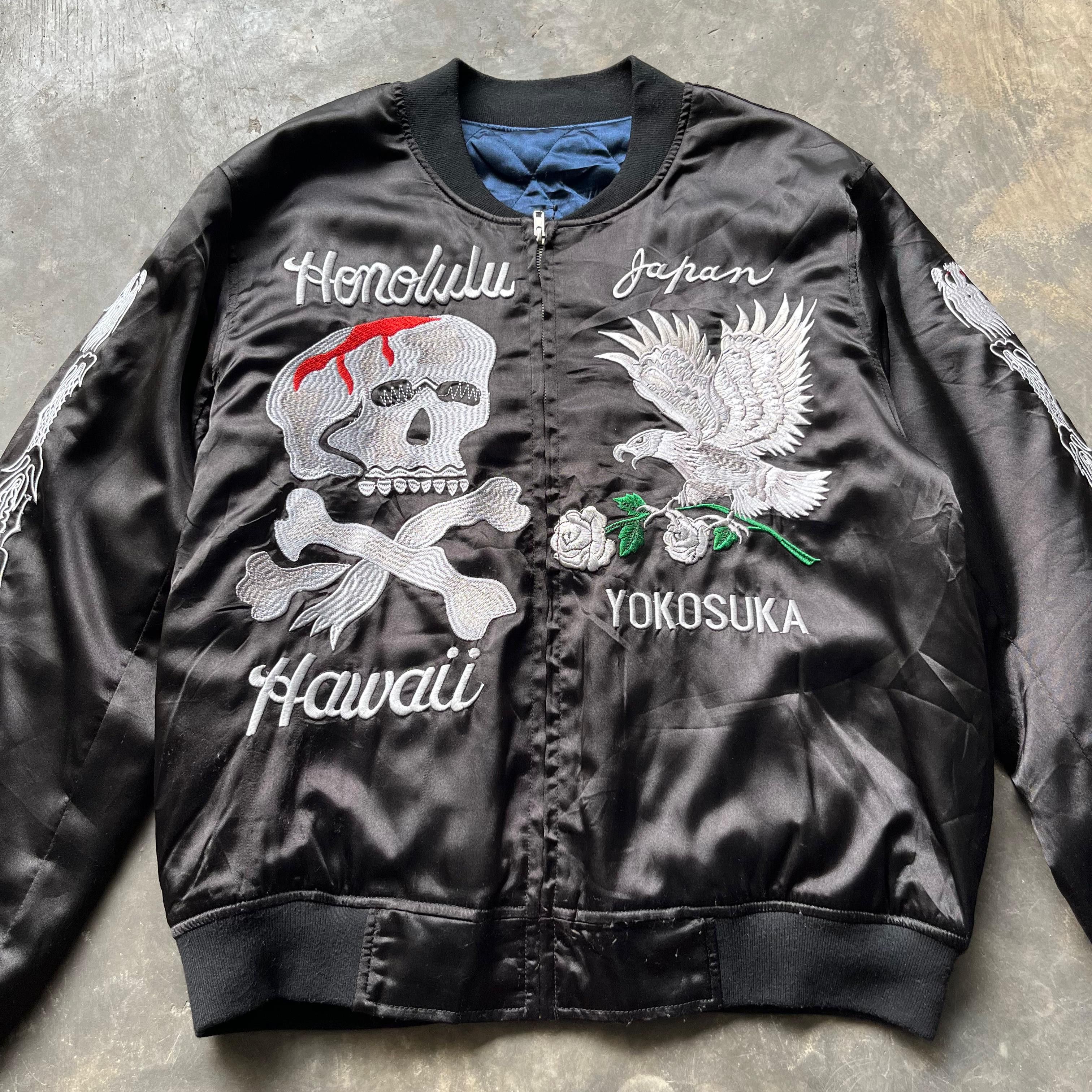 14th Addiction VTG💥 Sukajan Jacket Japanese Brand Skull Eagles Embroidery Size US XL / EU 56 / 4 - 2 Thumbnail