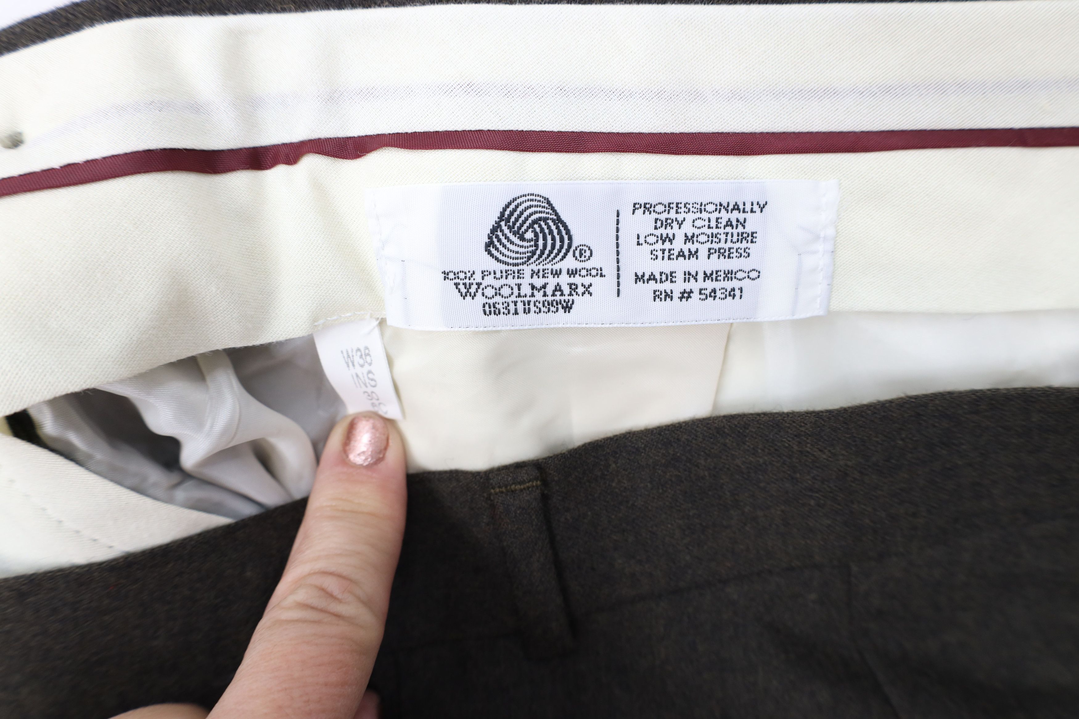 Vintage Vintage 90s Streetwear Heavyweight Wool Wide Leg Chino Pants Size US 36 / EU 52 - 6 Thumbnail