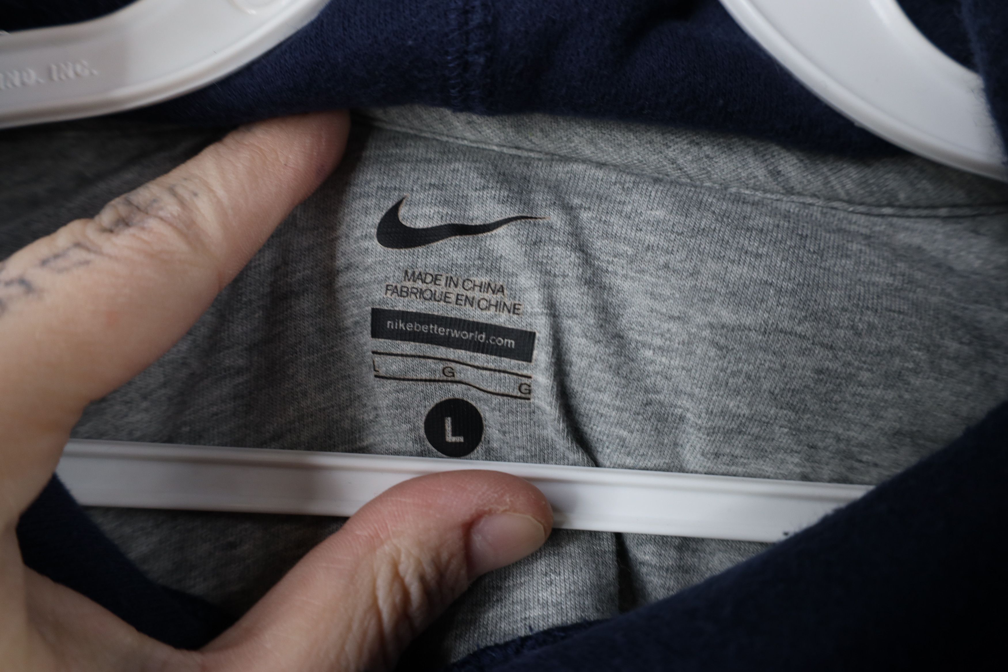 Nike × Vintage Nike Air Jordan Respect Earned University of Michigan Hoodie Size US L / EU 52-54 / 3 - 10 Thumbnail