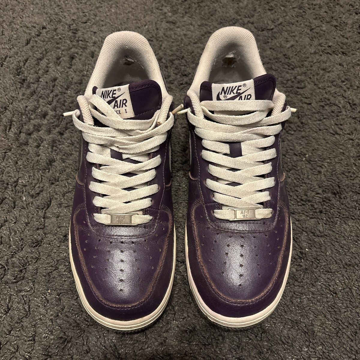Nike AF1 Purple Metallic Pewter 2009 Size US 9.5 / EU 42-43 - 5 Thumbnail