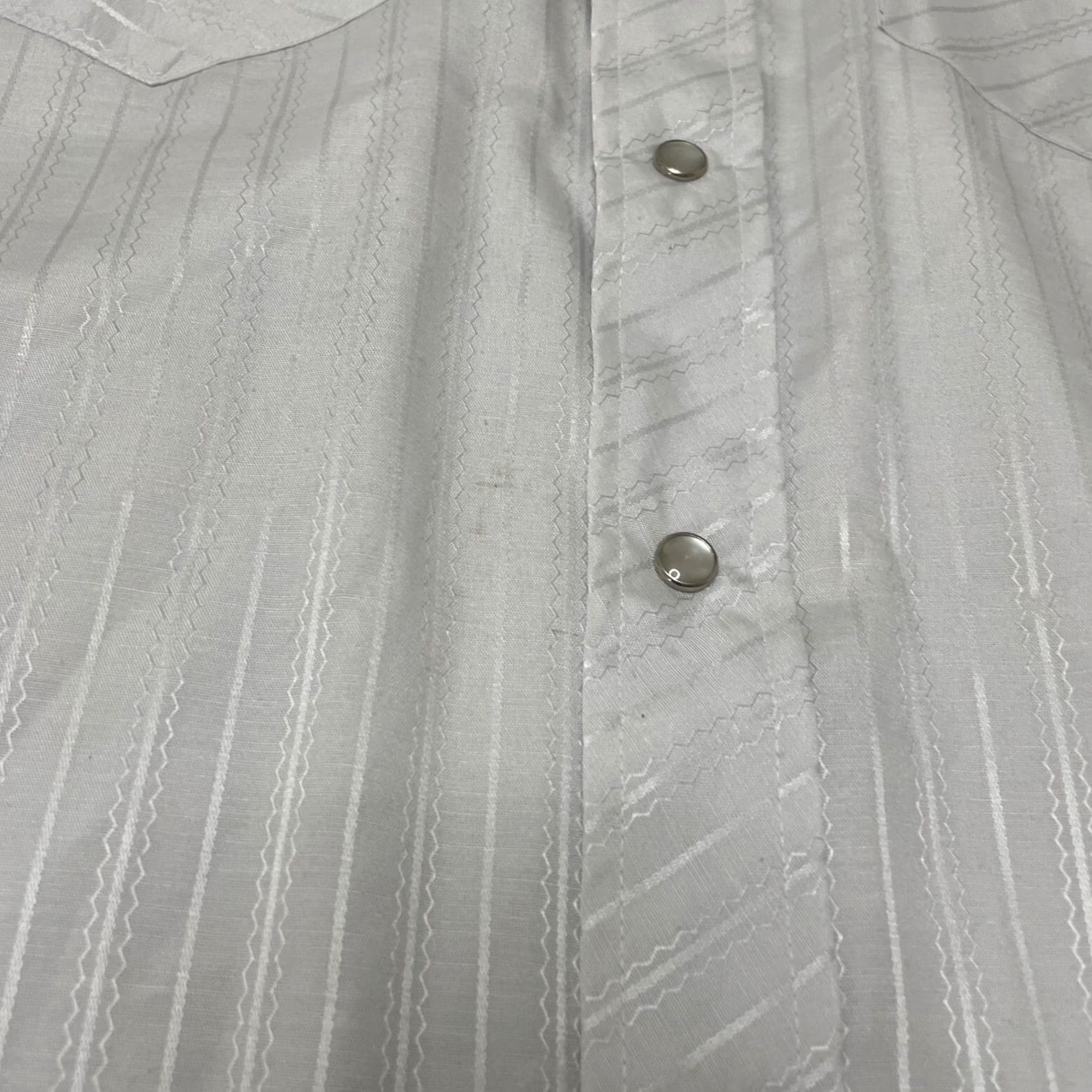 Vintage VINTAGE H Bar C Mr Longtail Western Shirt Long Sleeve 16 34 Mens White Grey Pearl Snap Western Mens Boys? Size US L / EU 52-54 / 3 - 3 Thumbnail