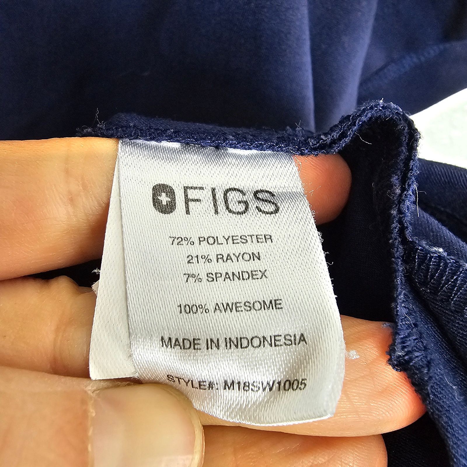 Figue Figs Mens Navy Blue Scrub Top Snap Henley Patch Pockets L Size US L / EU 52-54 / 3 - 6 Thumbnail