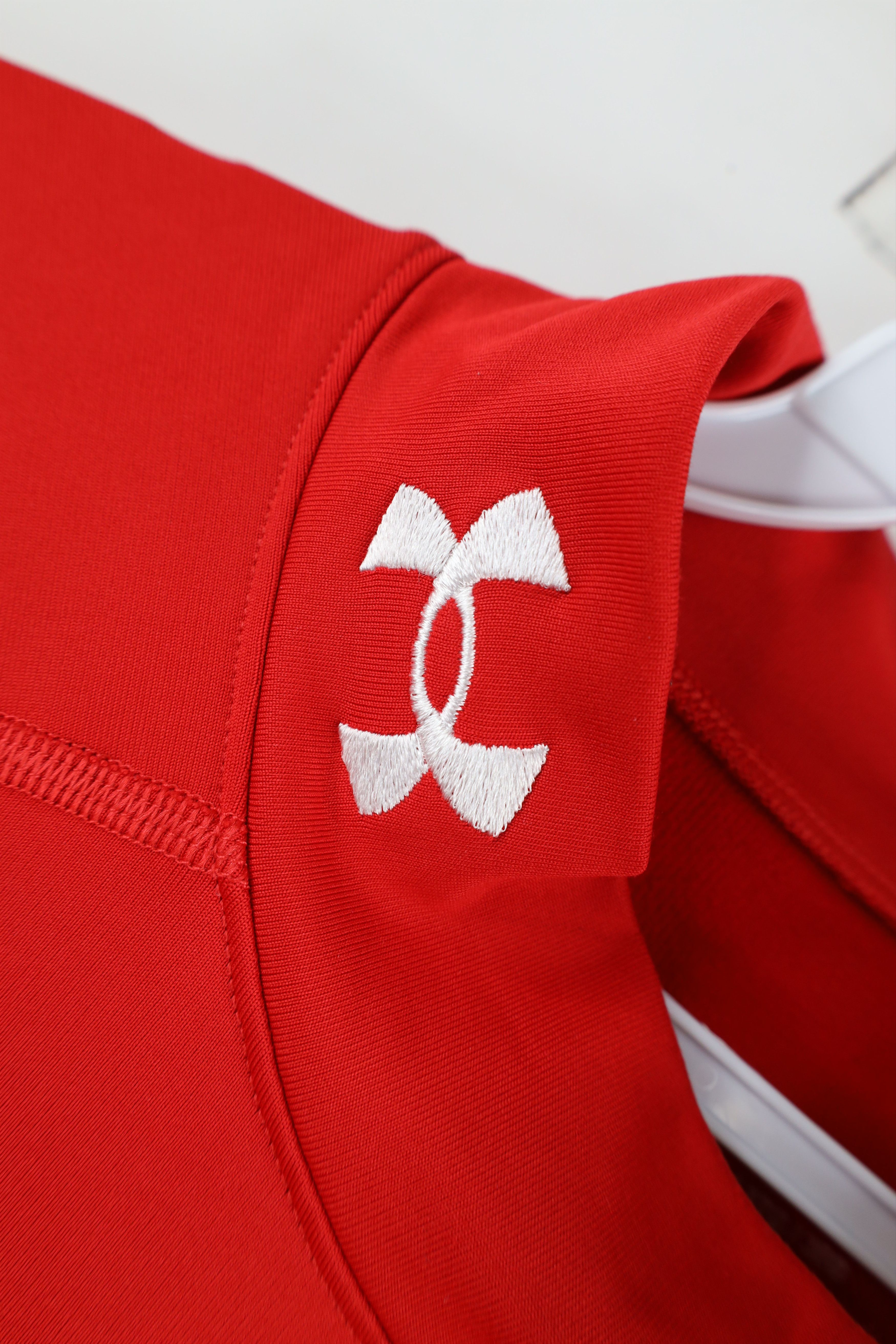 Under Armour × Vintage Under Armour Compression Mock Neck Long Sleeve T-Shirt Red Size US XXL / EU 58 / 5 - 4 Thumbnail