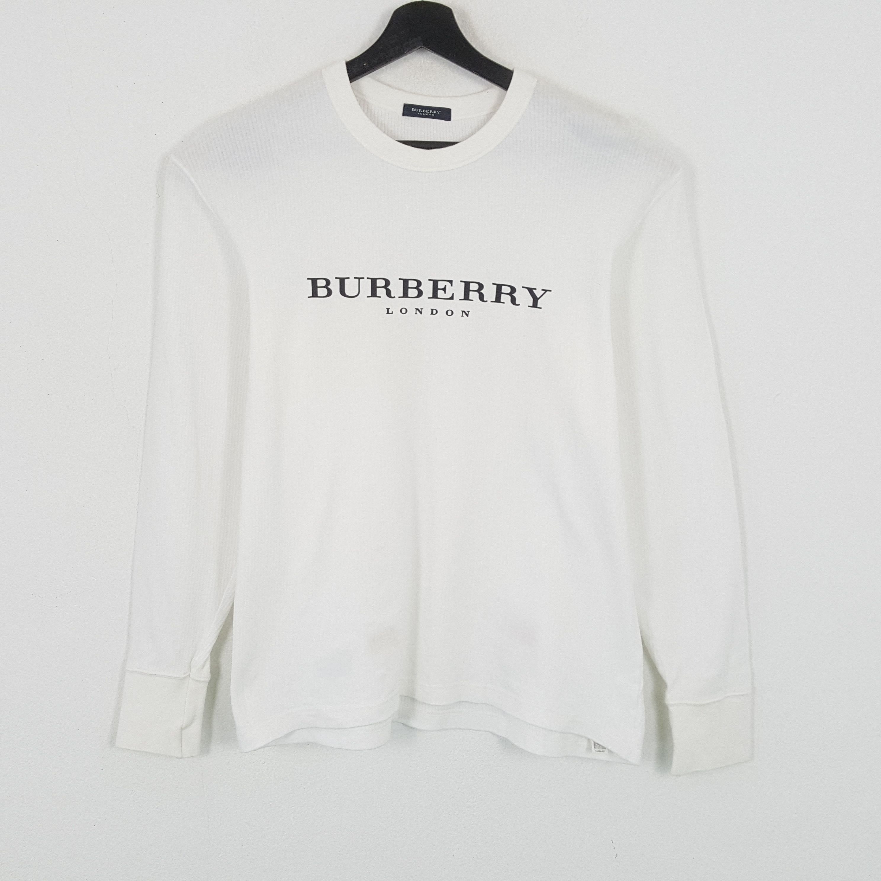 Burberry × Vintage BURBERRY LONDON Custom Art Tshirt Long Sleeve