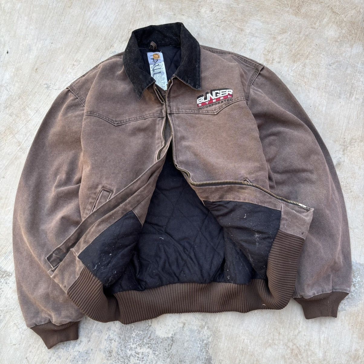 Carhartt Vintage 00s Sunfaded Carhartt Santa Fe Jacket J14 CHT Size US L / EU 52-54 / 3 - 4 Thumbnail