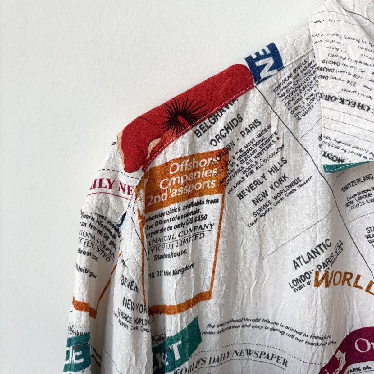 Jams World Vintage International Classified Newspaper Hawaiian Shirt Size US M / EU 48-50 / 2 - 6 Thumbnail