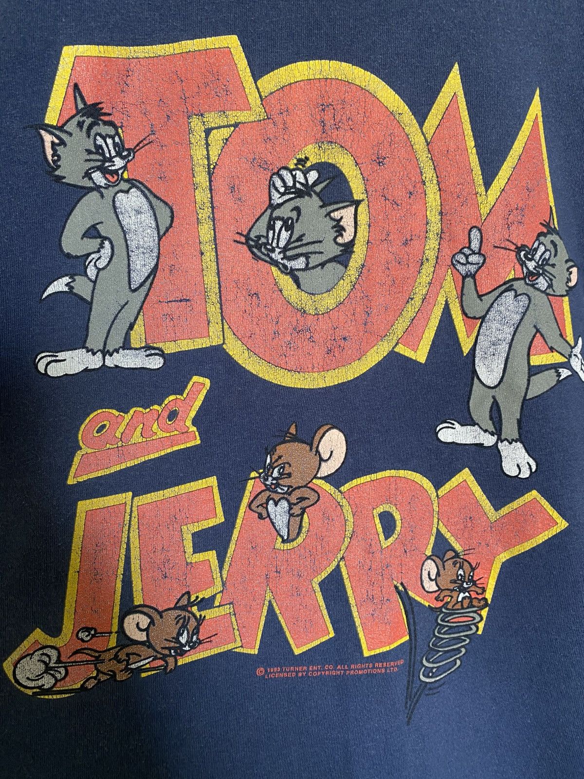 Cartoon Network × Vintage ❗️VINTAGE 1993 TOM AND JERRY DOUBLE SIDE PRINT TEE 90s❗️ rare Size US XL / EU 56 / 4 - 3 Thumbnail