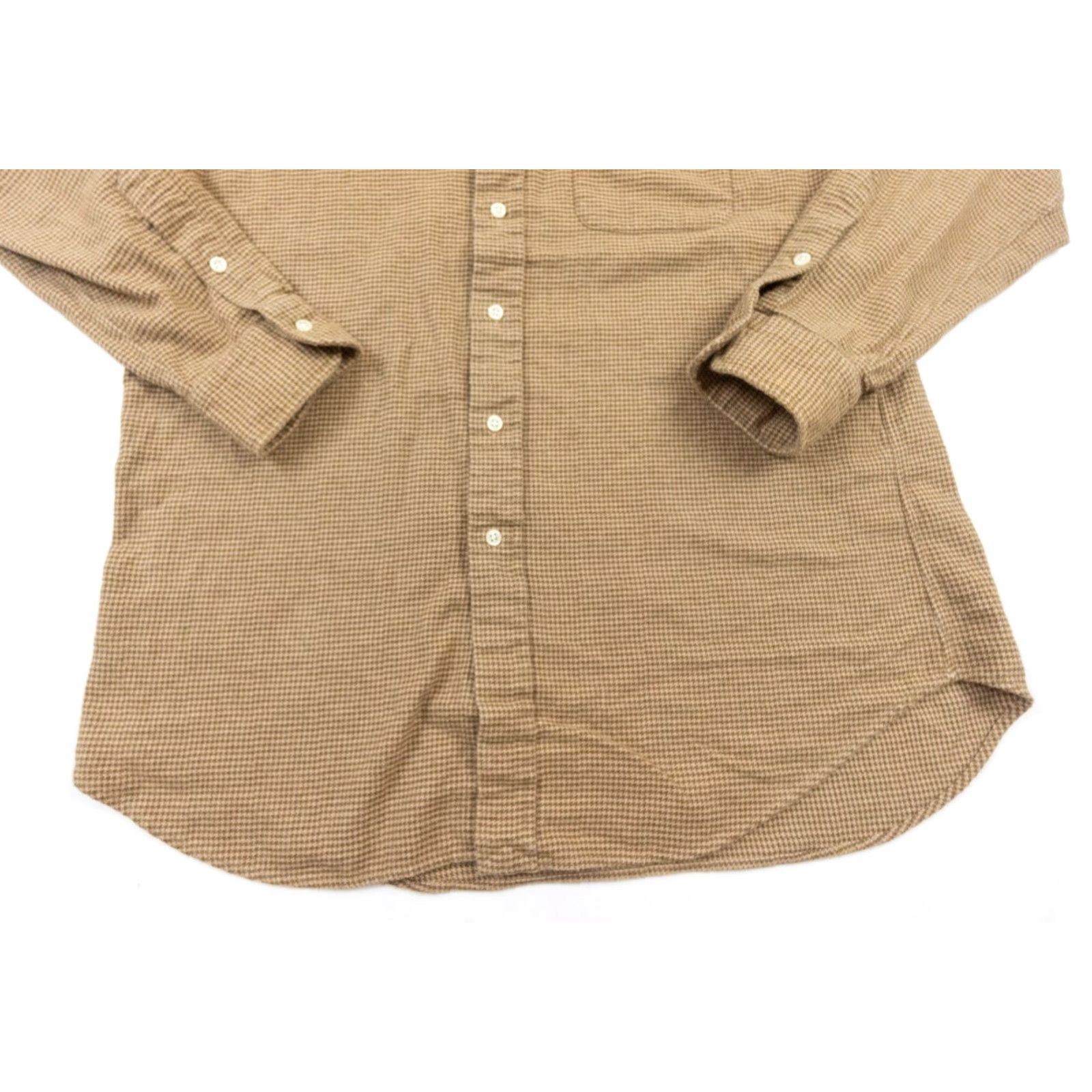 Polo Ralph Lauren Polo Ralph Lauren Men's Button-Up Shirt Large Beige Houndstooth Long Sleeve Curham Sport Preppy Size US L / EU 52-54 / 3 - 3 Thumbnail