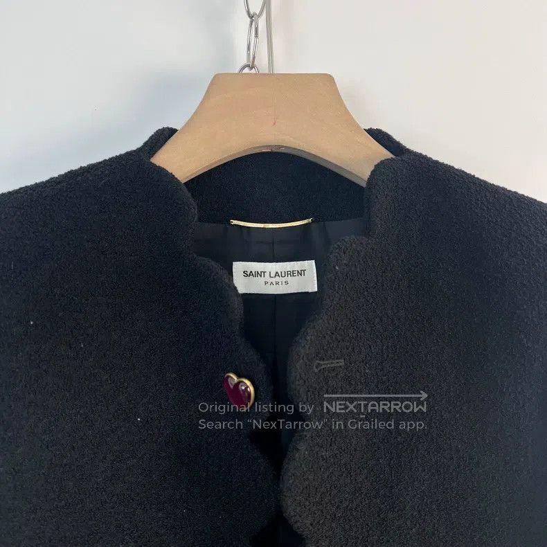 Saint Laurent Paris Saint Laurent Paris Black Velvet Jacket with Colored Heart Size S / US 4 / IT 40 - 4 Thumbnail